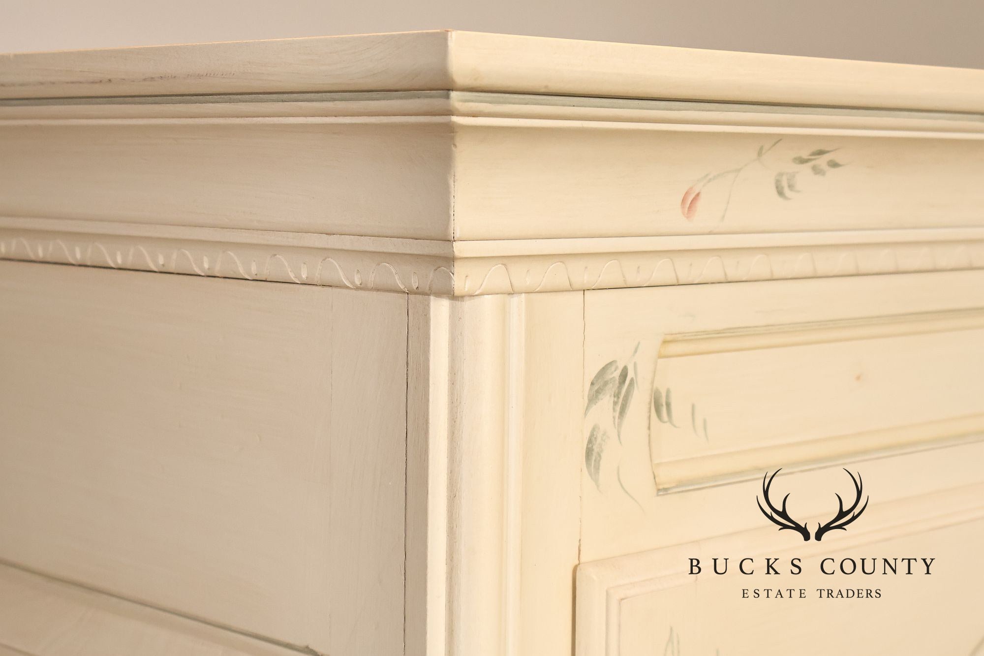 Ethan Allen Country French Painted Armoire Cabinet