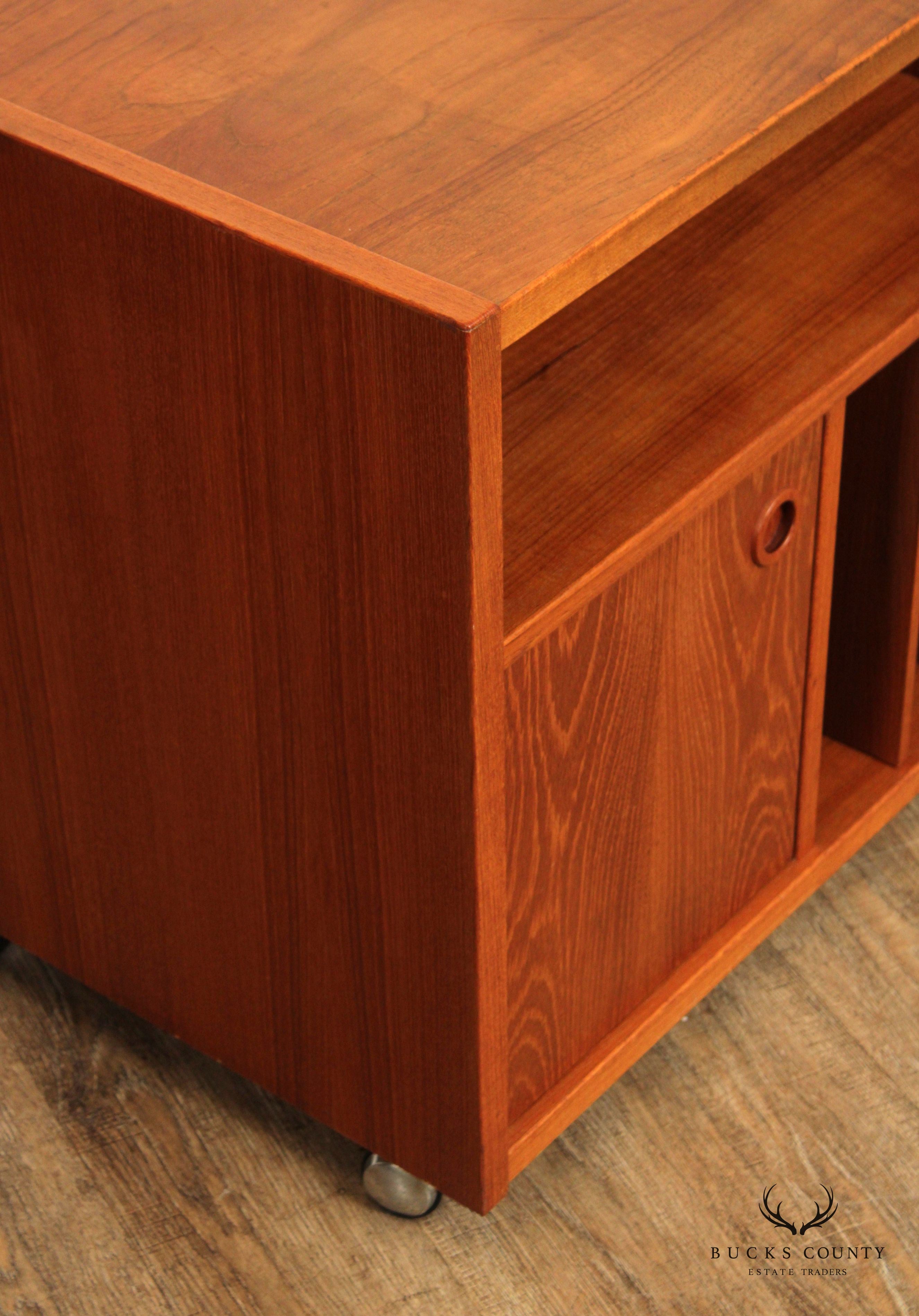 Danish Modern Style Teak Entertainment Console