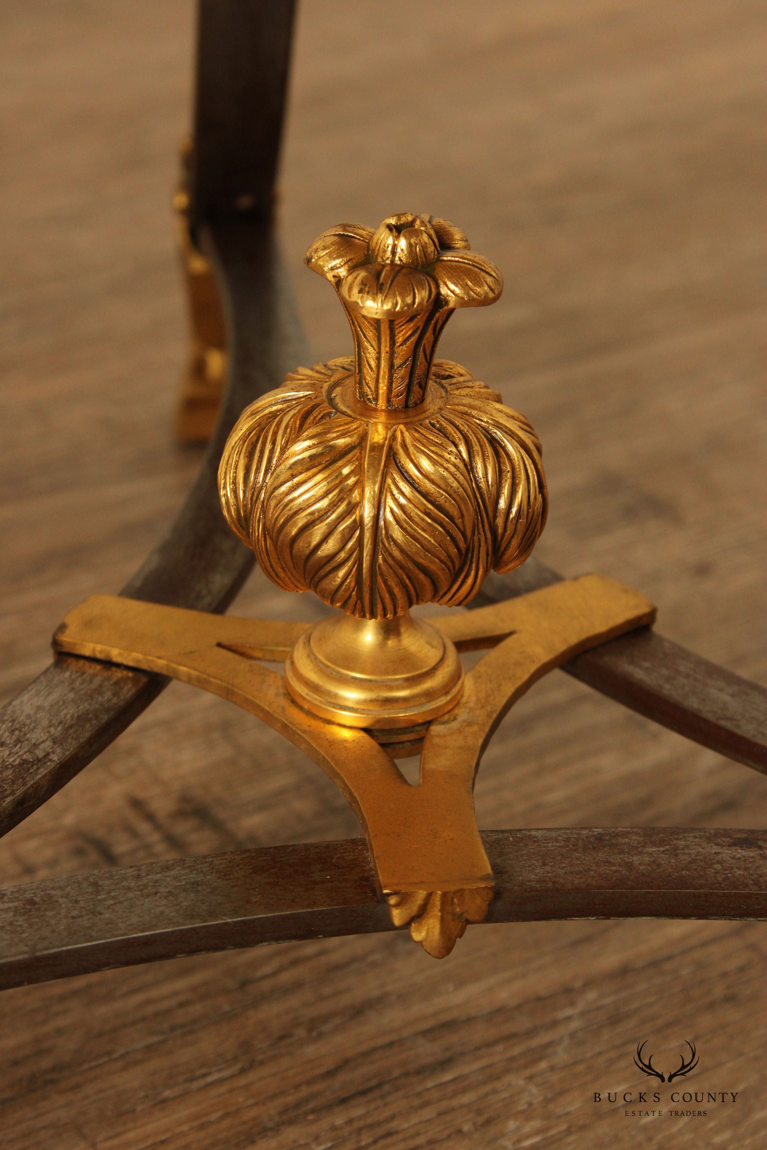 French Louis XVI Style Fine Quality Gilt Bronze Marble Top Gueridon Side Table