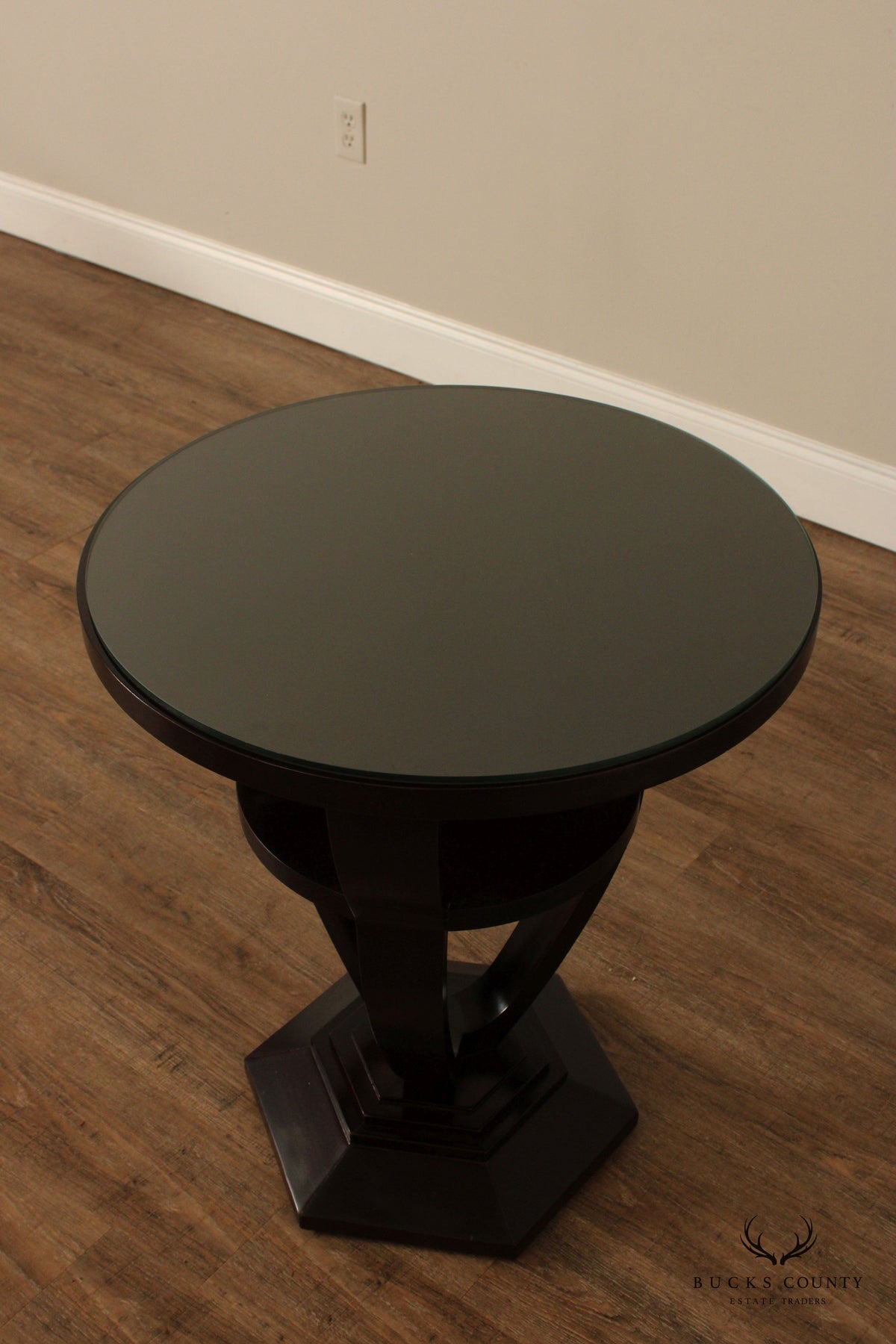 Century Furniture Empire Style Two-Tier Pedestal Side Table