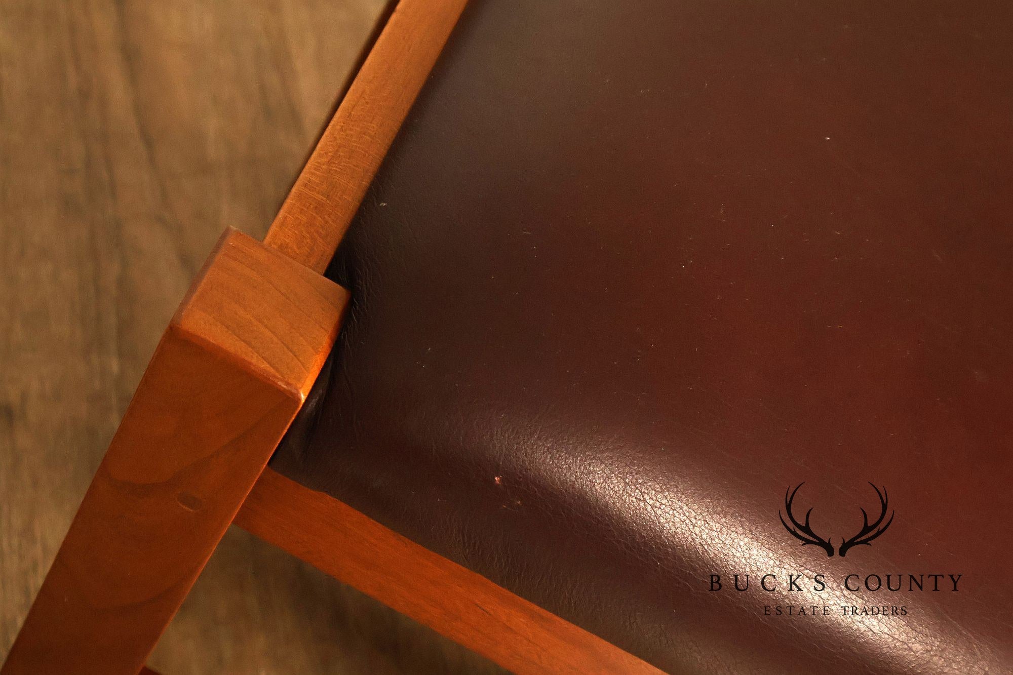 Stickley Mission Collection Cherry and Leather Footstool