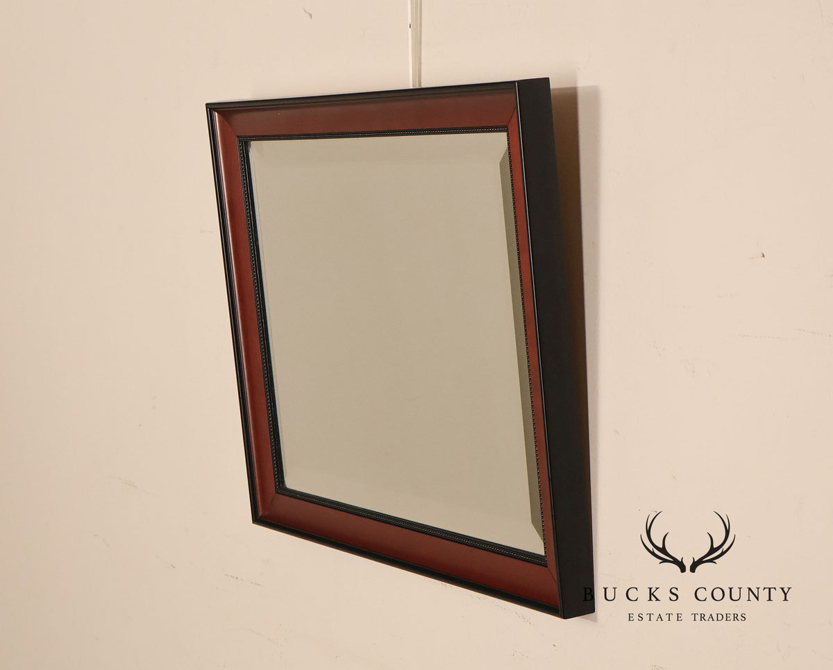 Traditional Mahogany Finish Beveled Wall Mirror