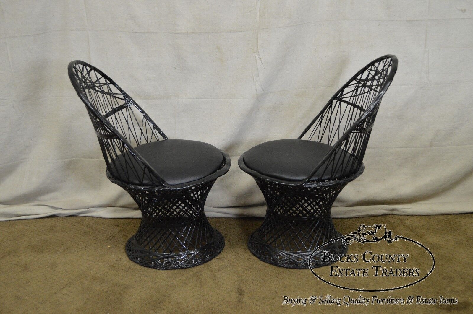 Russell Woodard Spun Fiberglass Youth Size Pair of Chairs & Table Patio Set