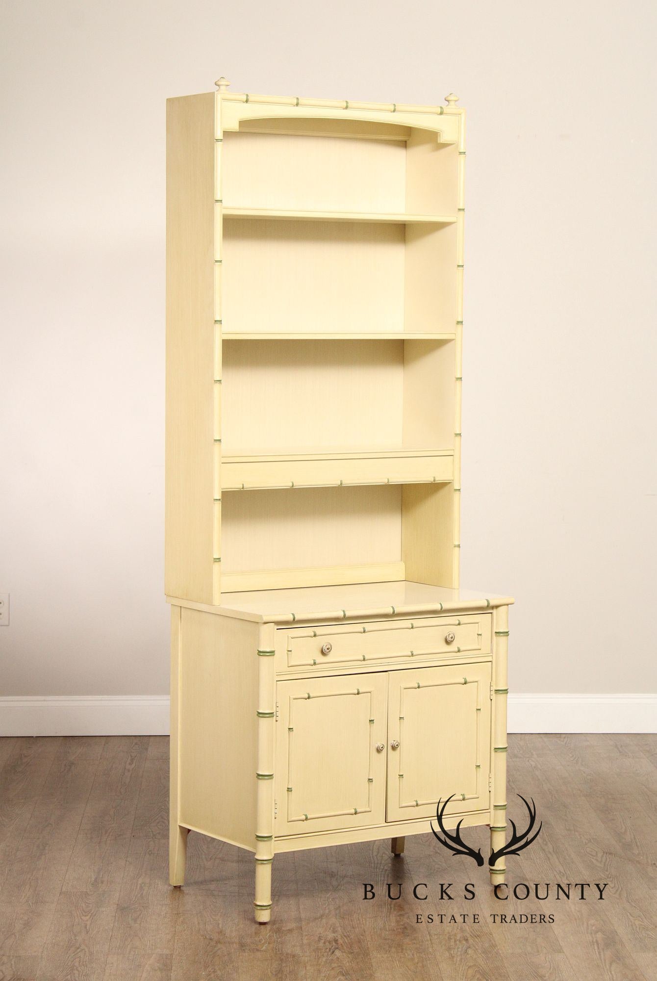 Thomasville Faux Bamboo Bookcase Cabinet