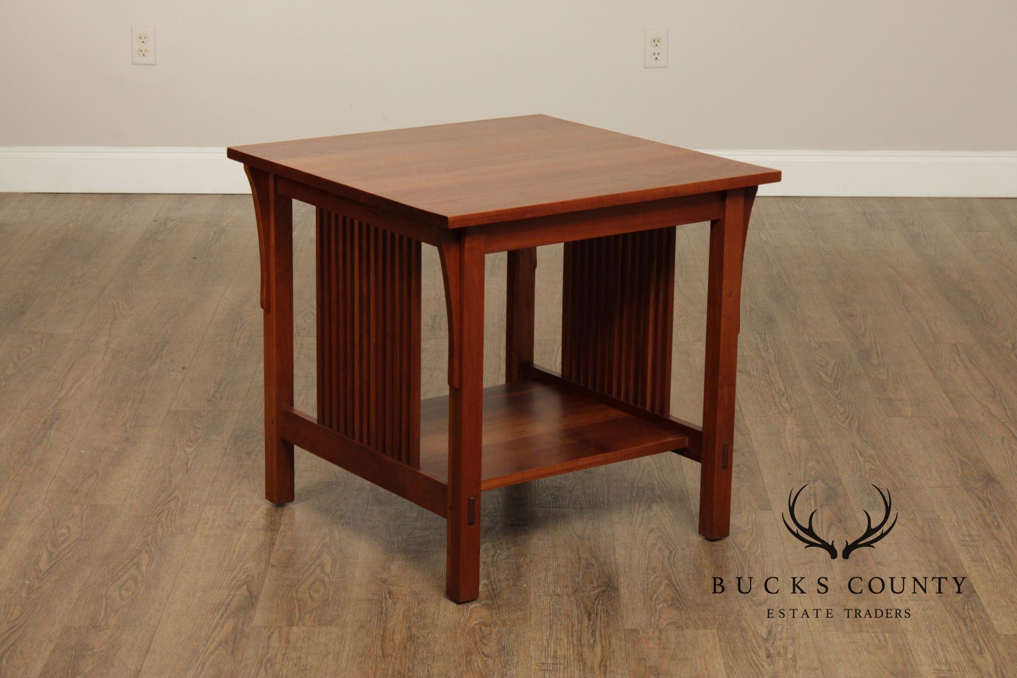 Stickley Mission Collection Cherry Spindle Lamp Table