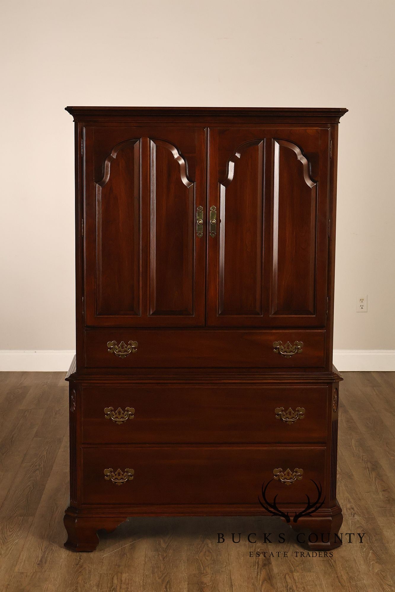 Ethan Allen Georgian Court Cherry Gentleman's Chest Armoire