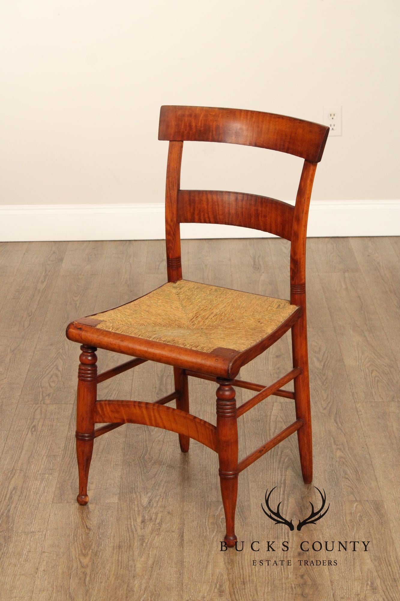 Antique American Tiger Maple Side Chair