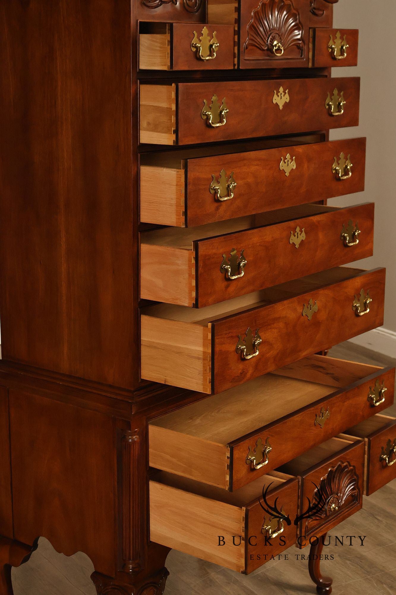 Thomasville 'The Mahogany Collection' Carved Highboy