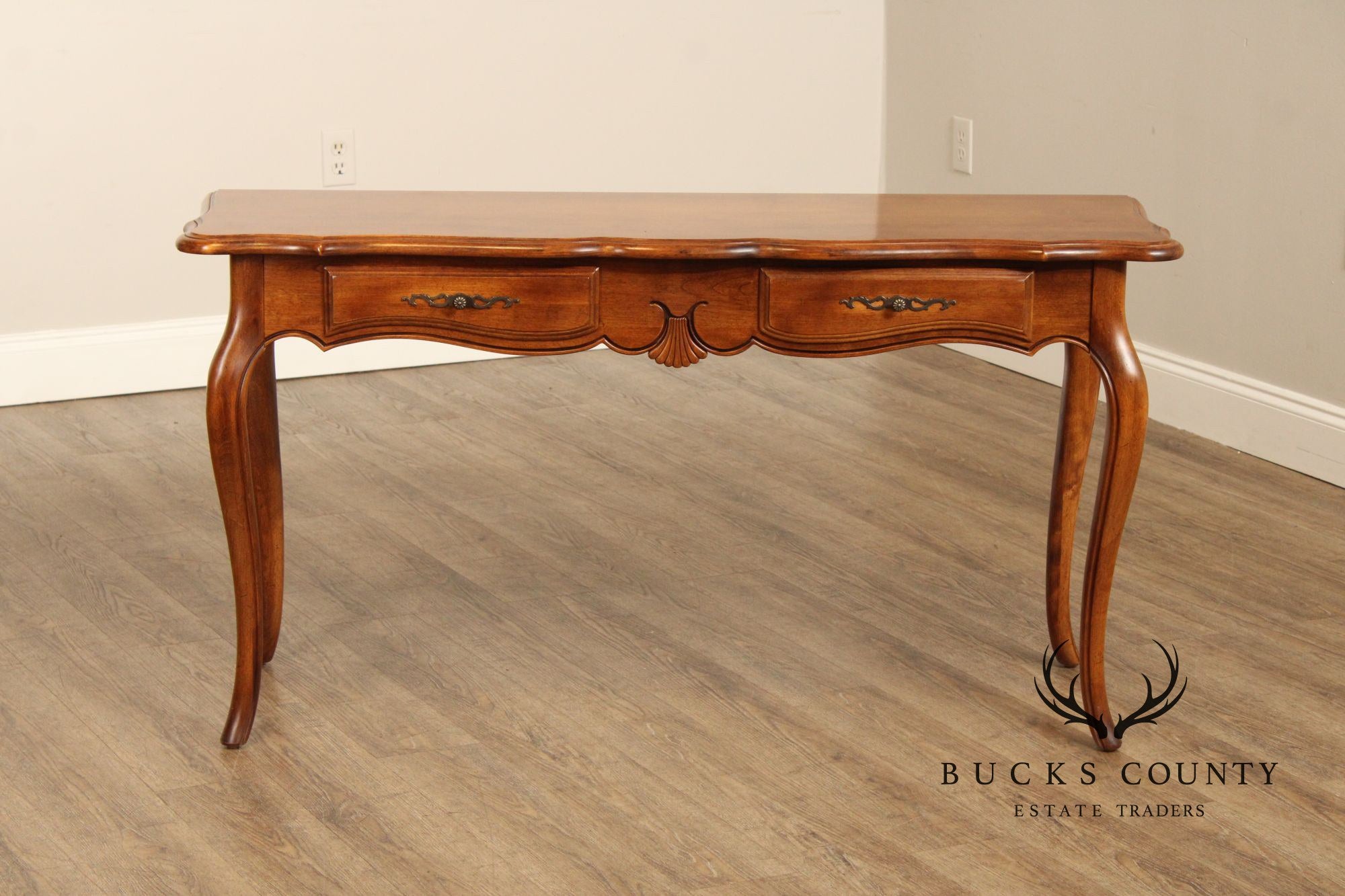 Ethan Allen 'Country French' Two-Drawer Console Table