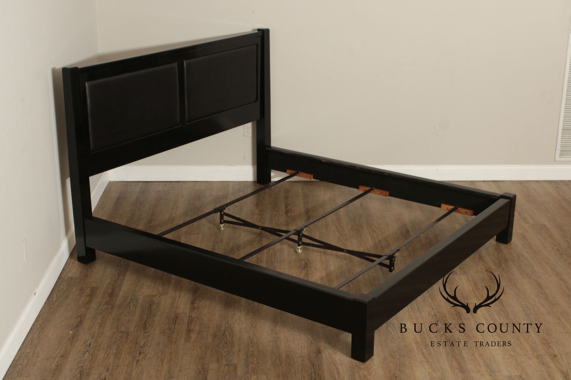 Stickley John Widdicomb Collection Ebonized King Panel Bed