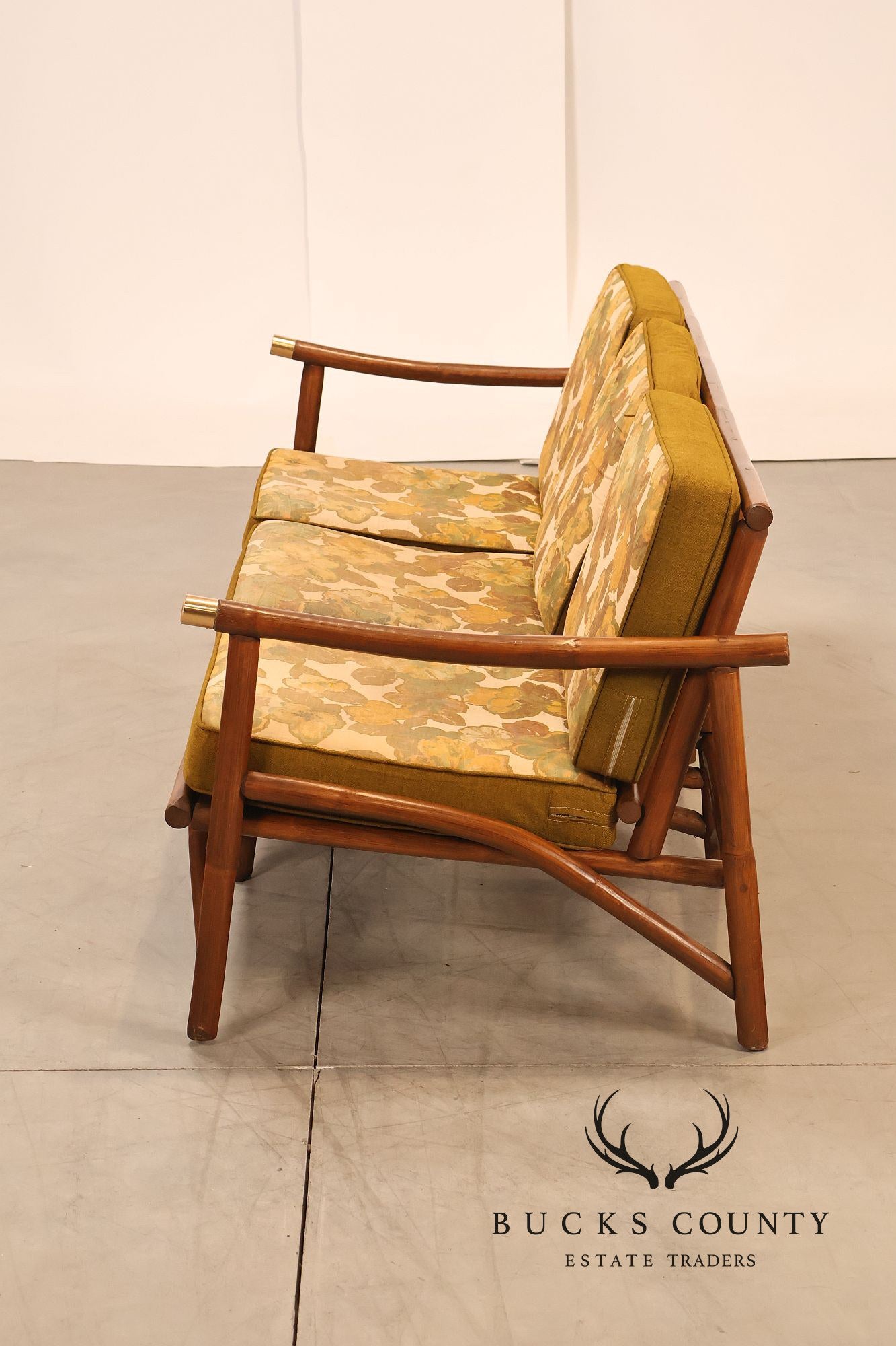 Vogue Coastal Vintage Rattan Bamboo Sofa