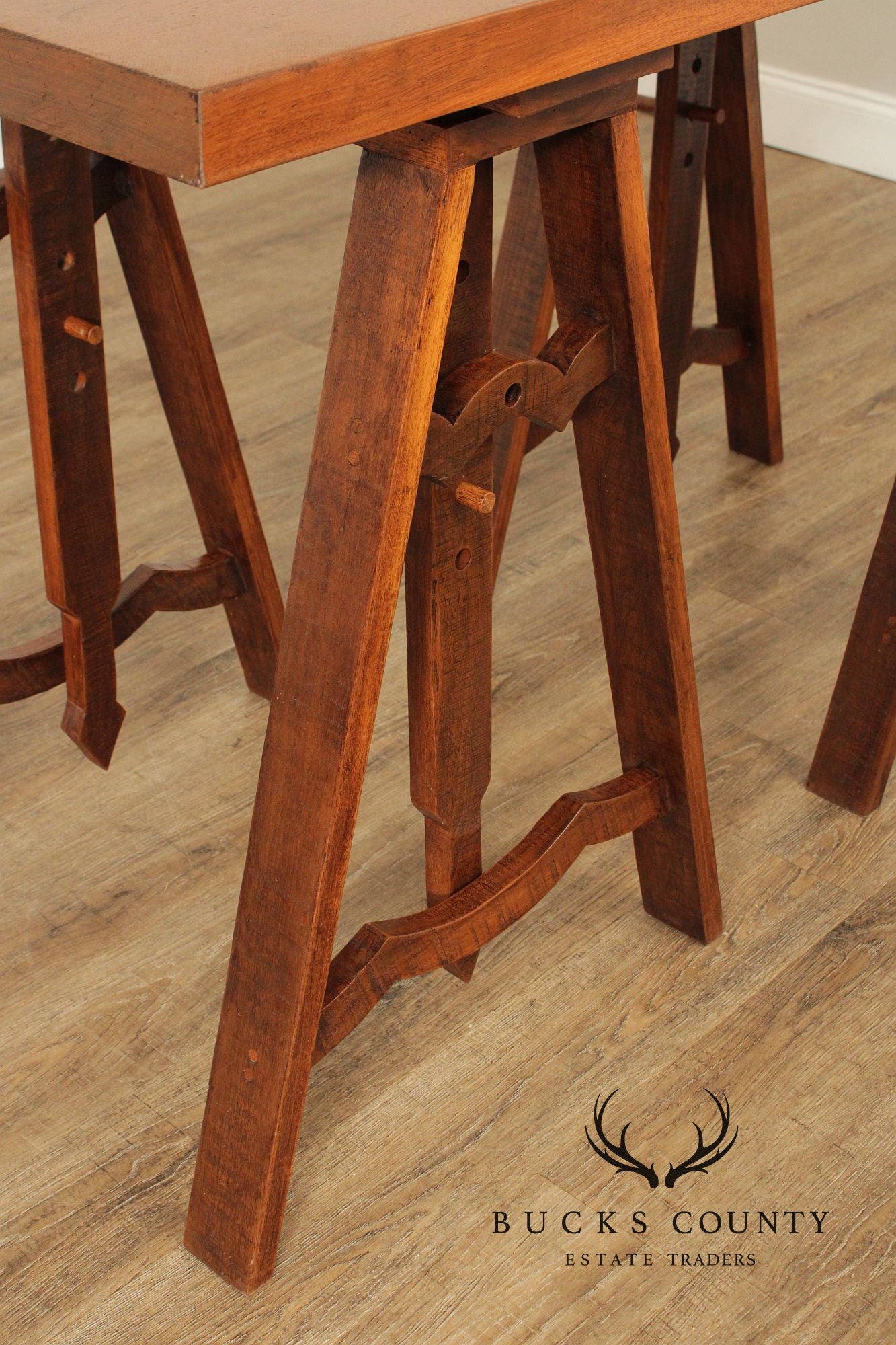 Industrial Style Sawhorse Work Table