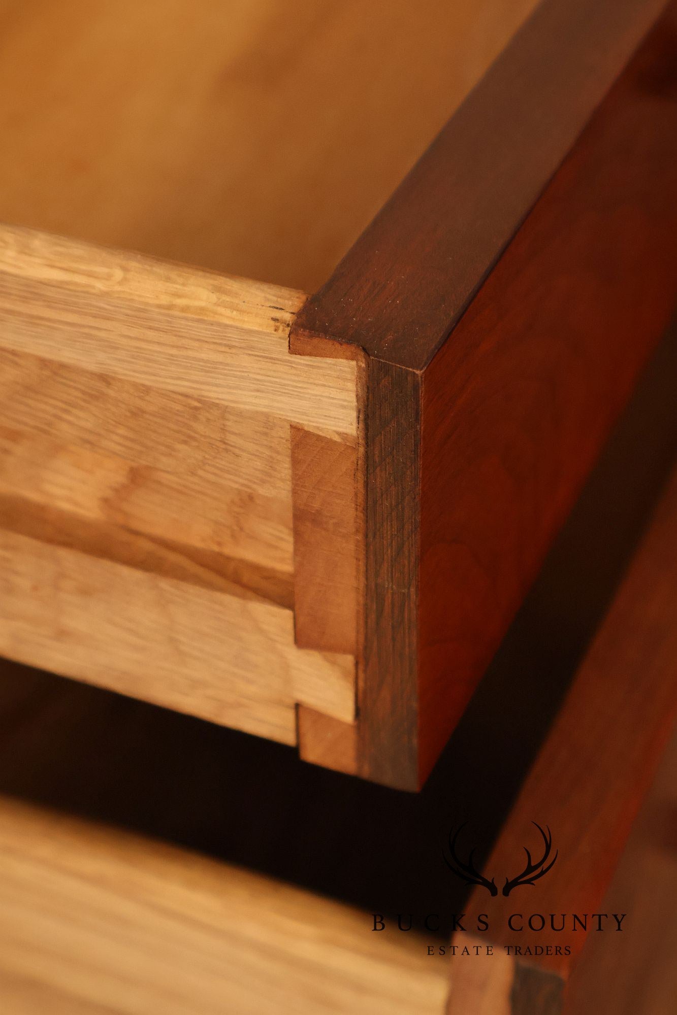 Stickley Harvey Ellis Square Cherry Storage Cocktail Table