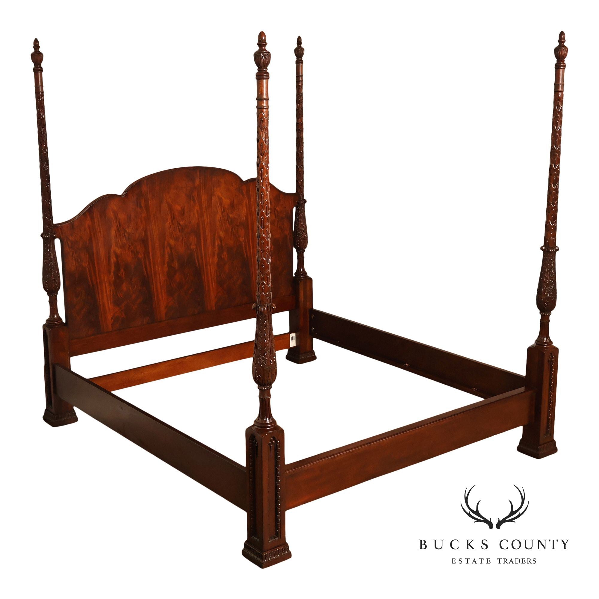 Oscar De La Renta For Century Furniture Mahogany King Size Poster Bed