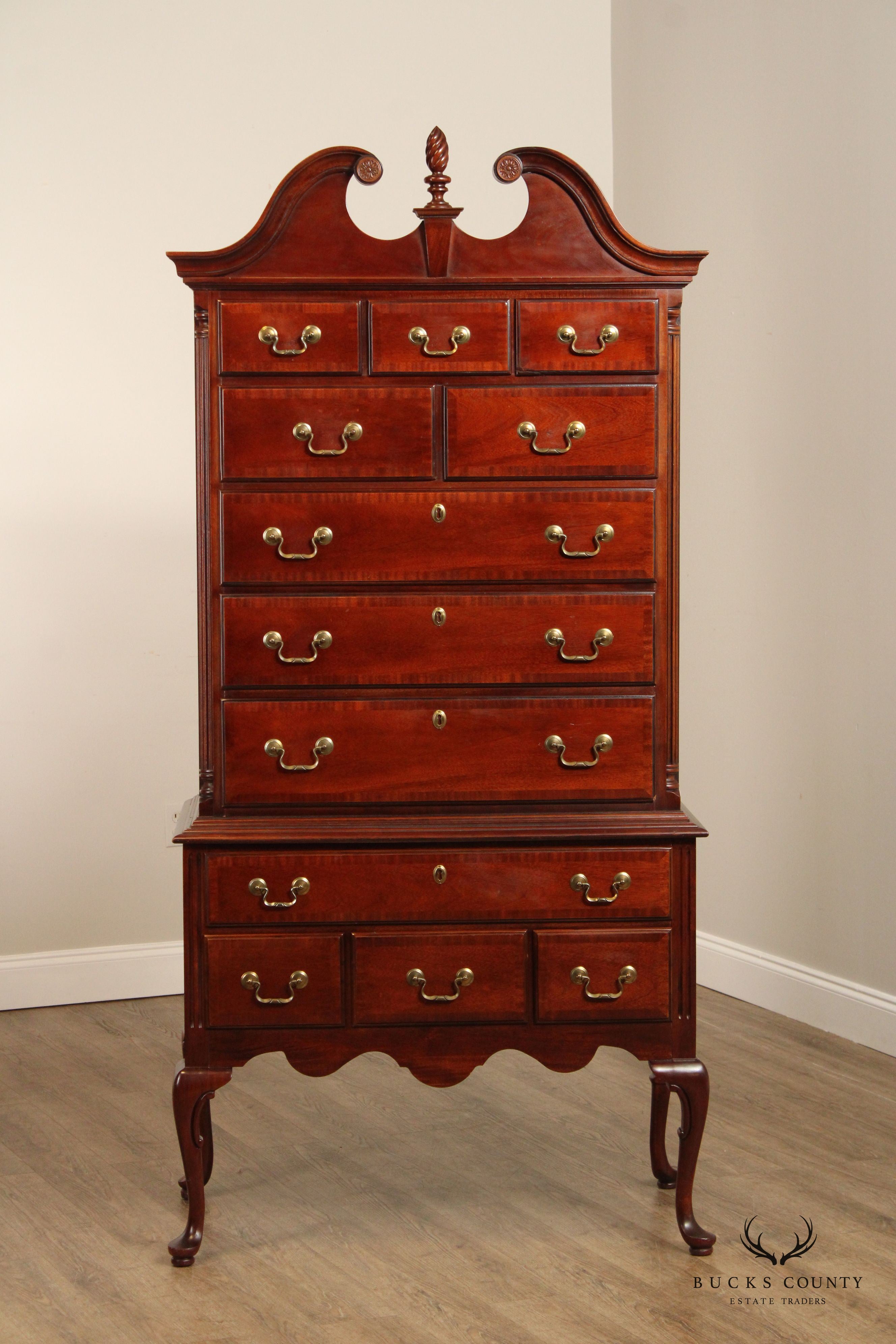 Lexington Queen Anne Style Mahogany Highboy