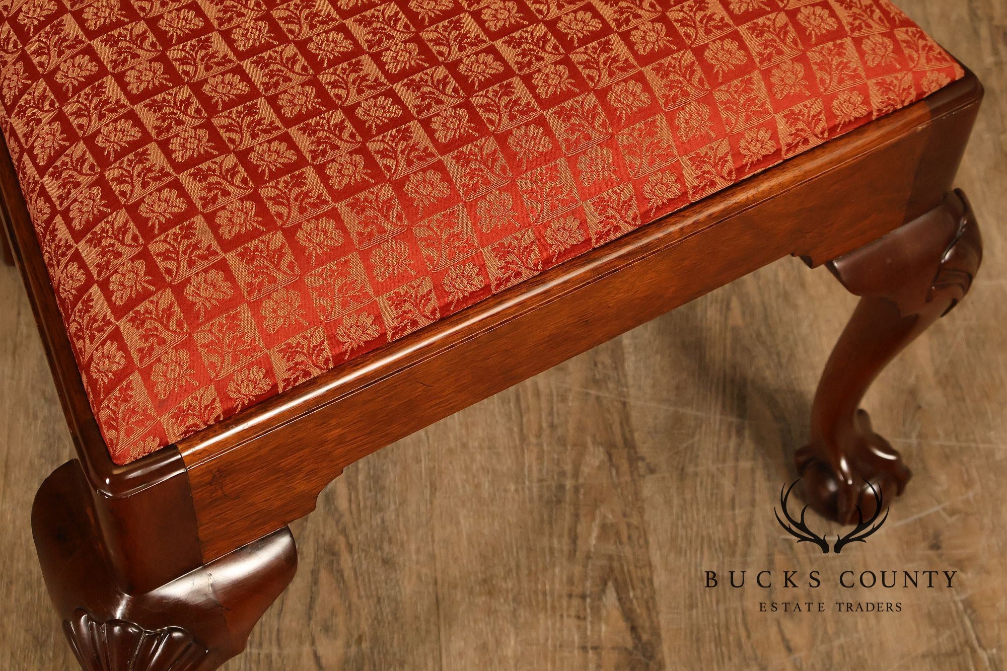 Stickley Chippendale Style Set of Four Mahogany Dining Chairs