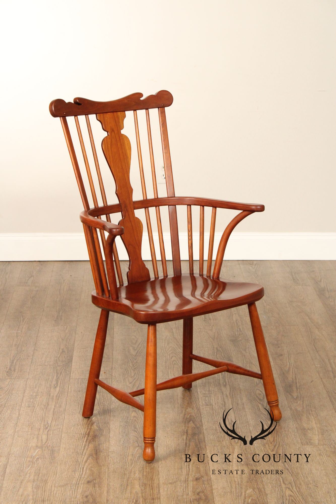 Stickley Set of Six Cherry Valley Windsor Dining Chairs