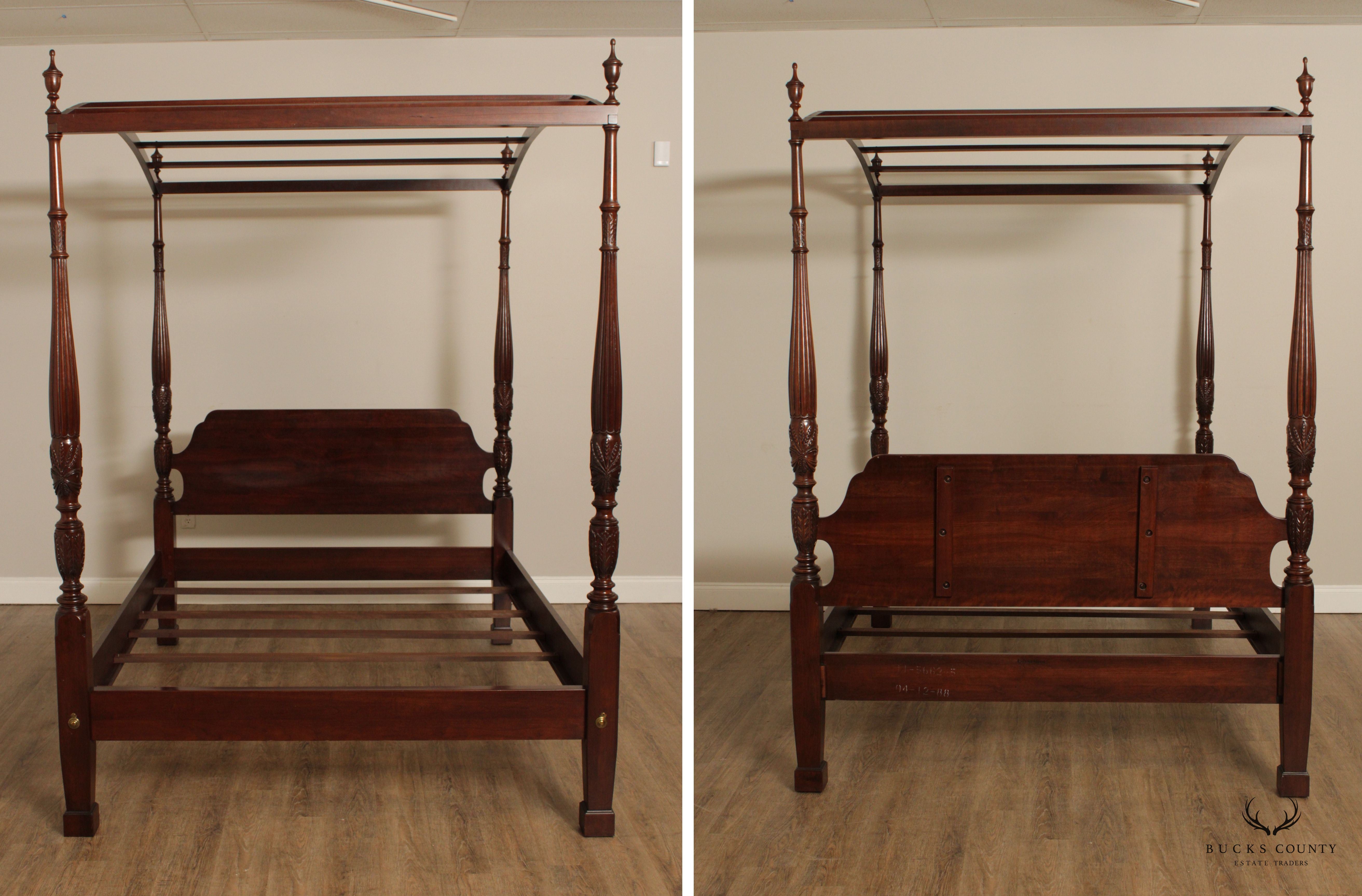 Ethan Allen 'Georgian Court' Queen-Size Canopy Rice Bed