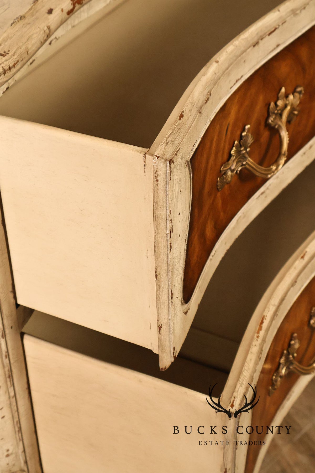 Theodore Alexander French Louis XV Style Painted Commode