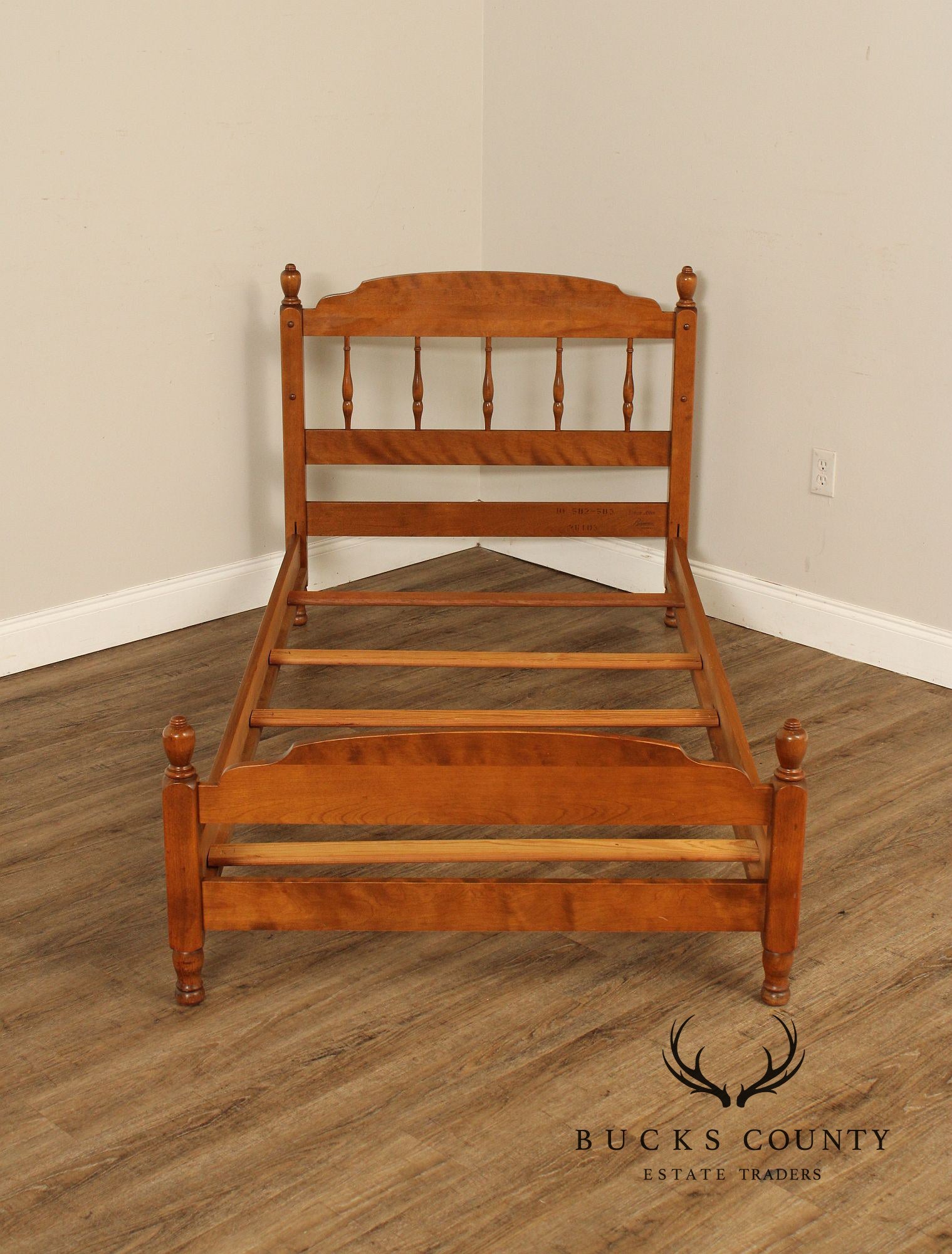 Ethan Allen Vintage Pair Of Maple Twin Size Beds