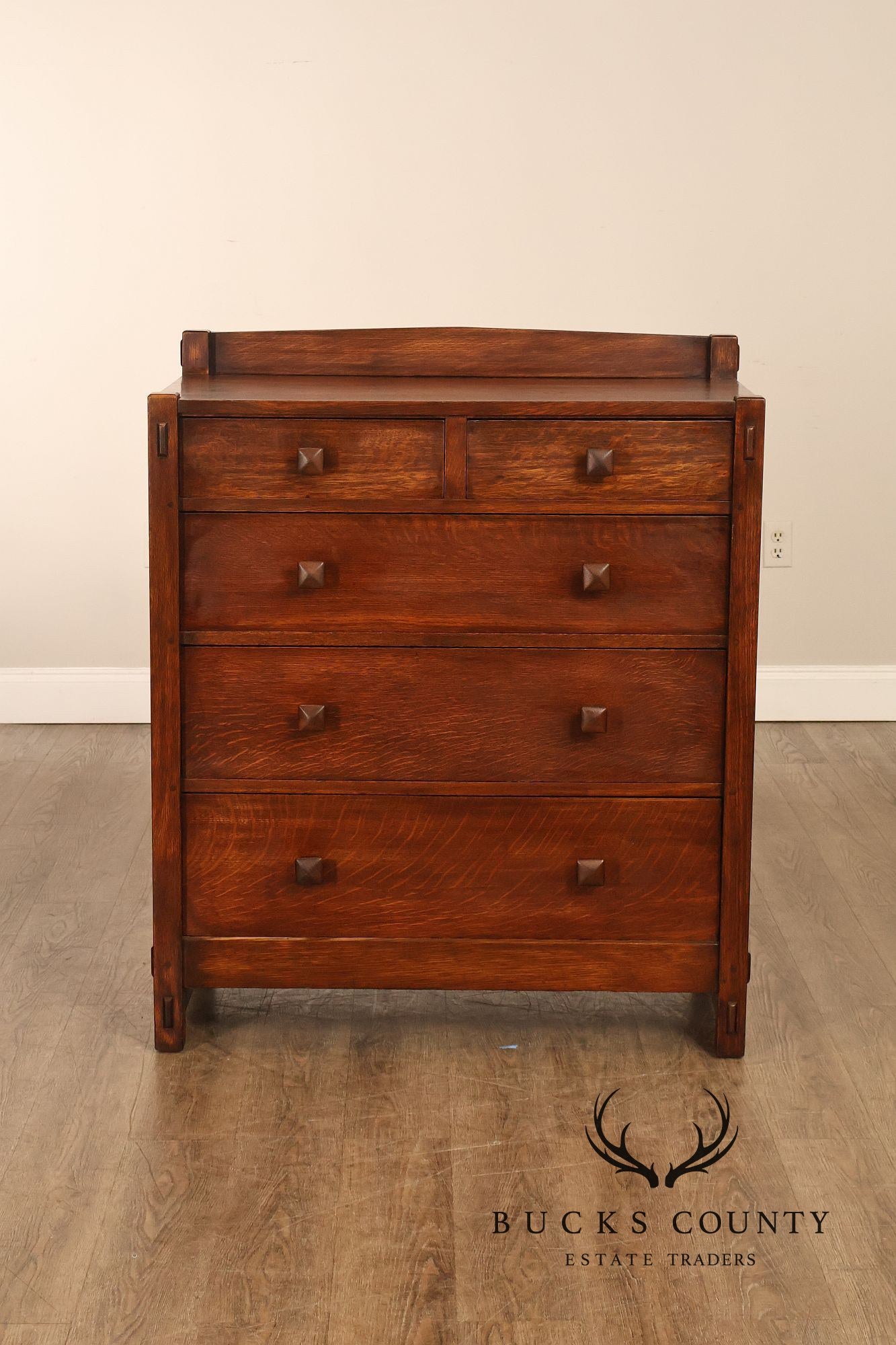 Antique Gustav Stickley Oak Chest of Drawers #626