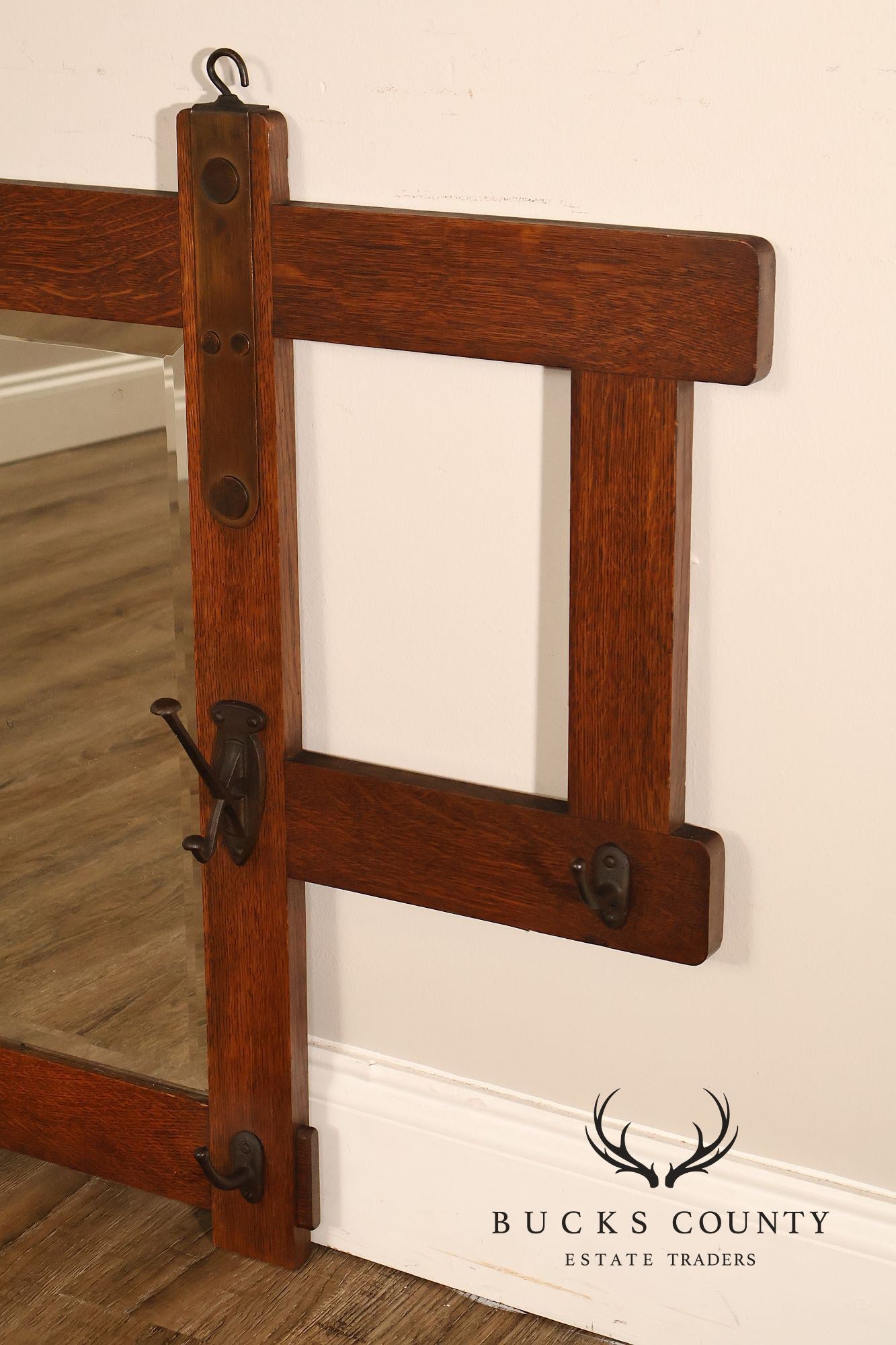 Stickley Brothers Hall Mirror Mission Style Old Coat Rack