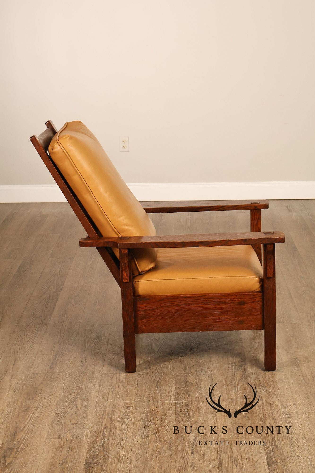 Gustav Stickley Antique Mission Oak Morris Chair Model 346