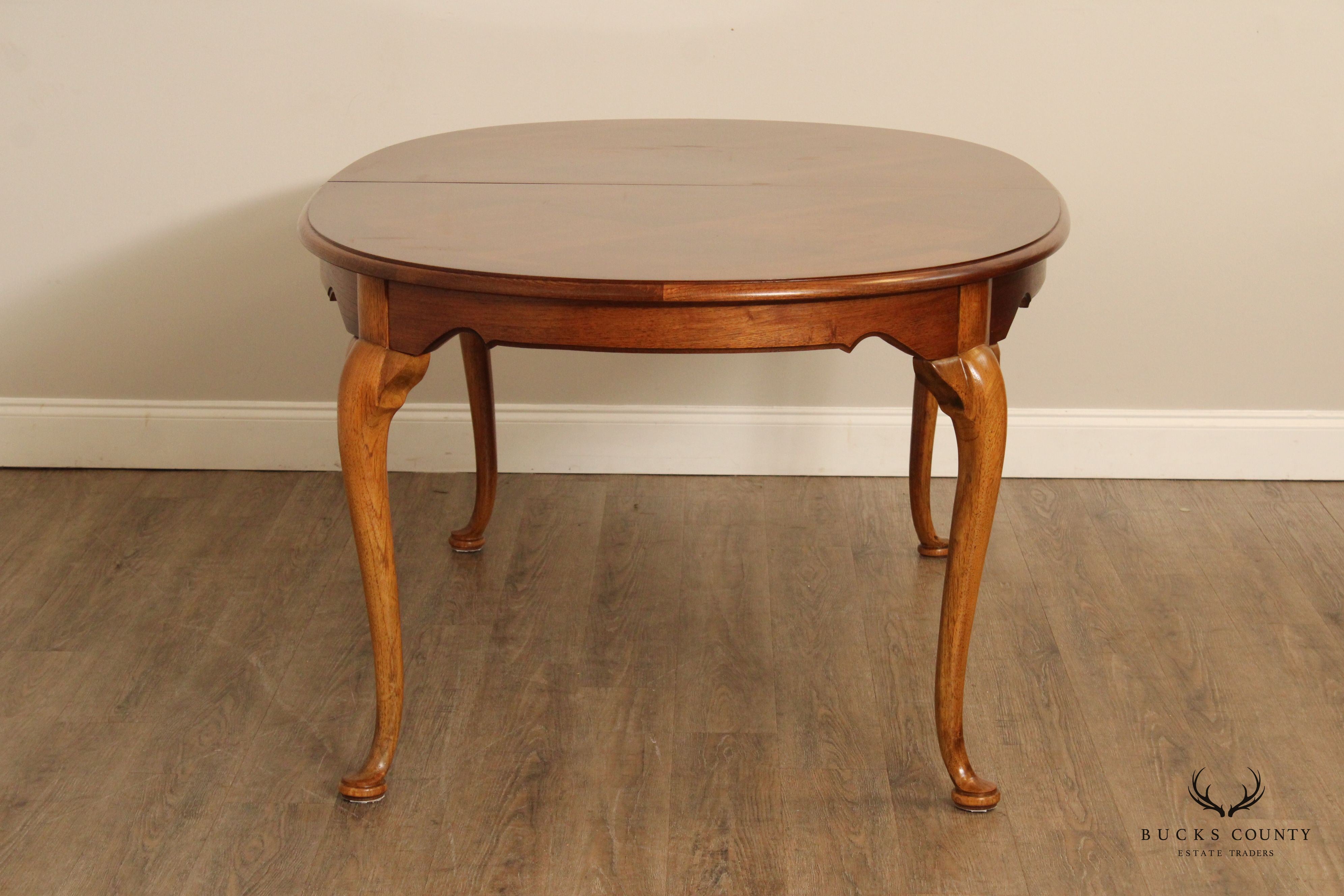 Thomasville Fisher Park Queen Anne Style Oval Top Extendable Dining Table