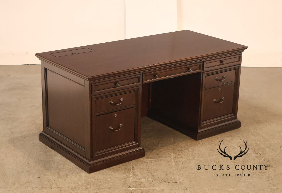 Bassett Traditional Executive Double Pedestal Desk