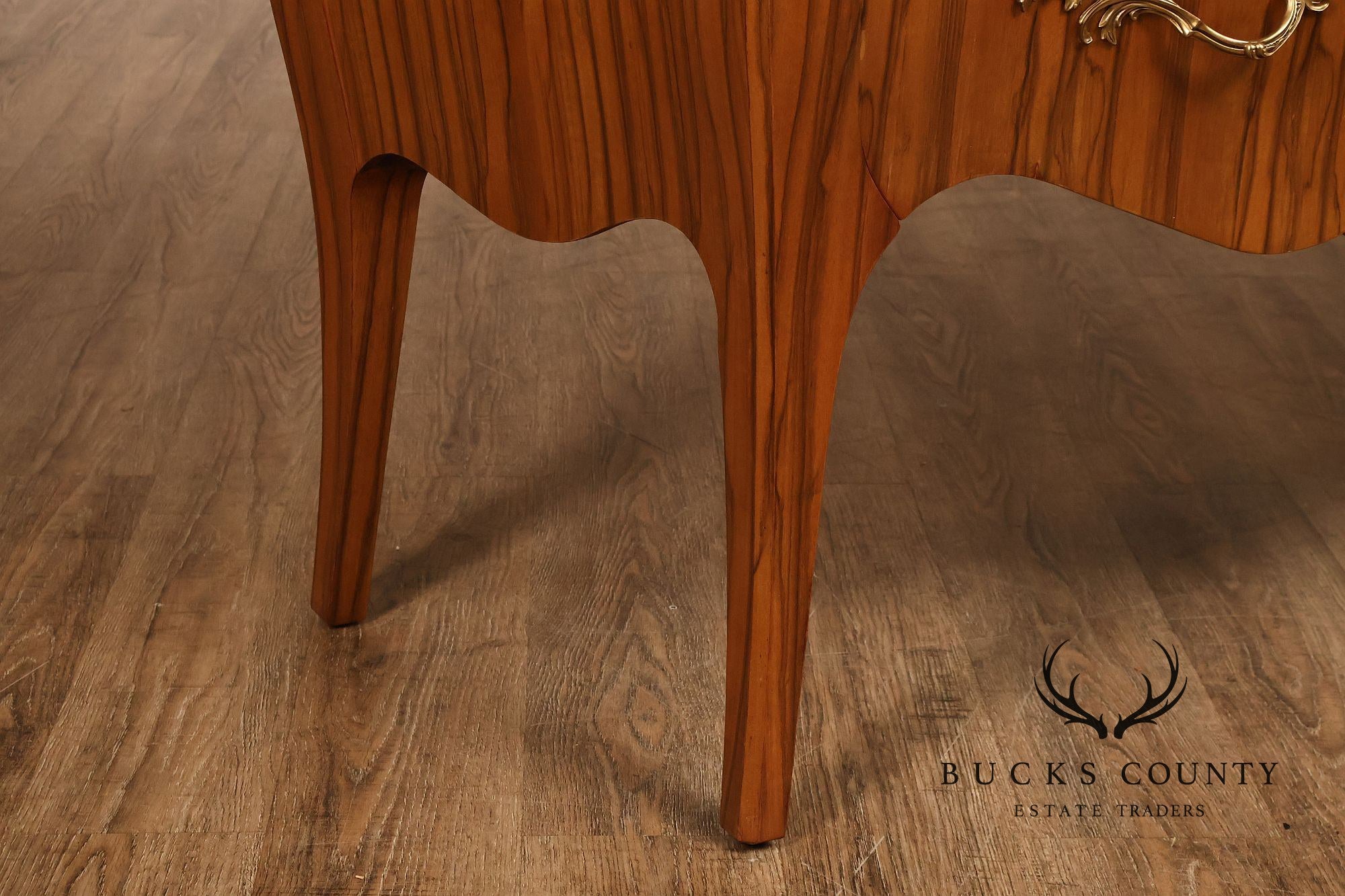 Theodore Alexander French Louis XV Style Two Drawer Bombe Commode