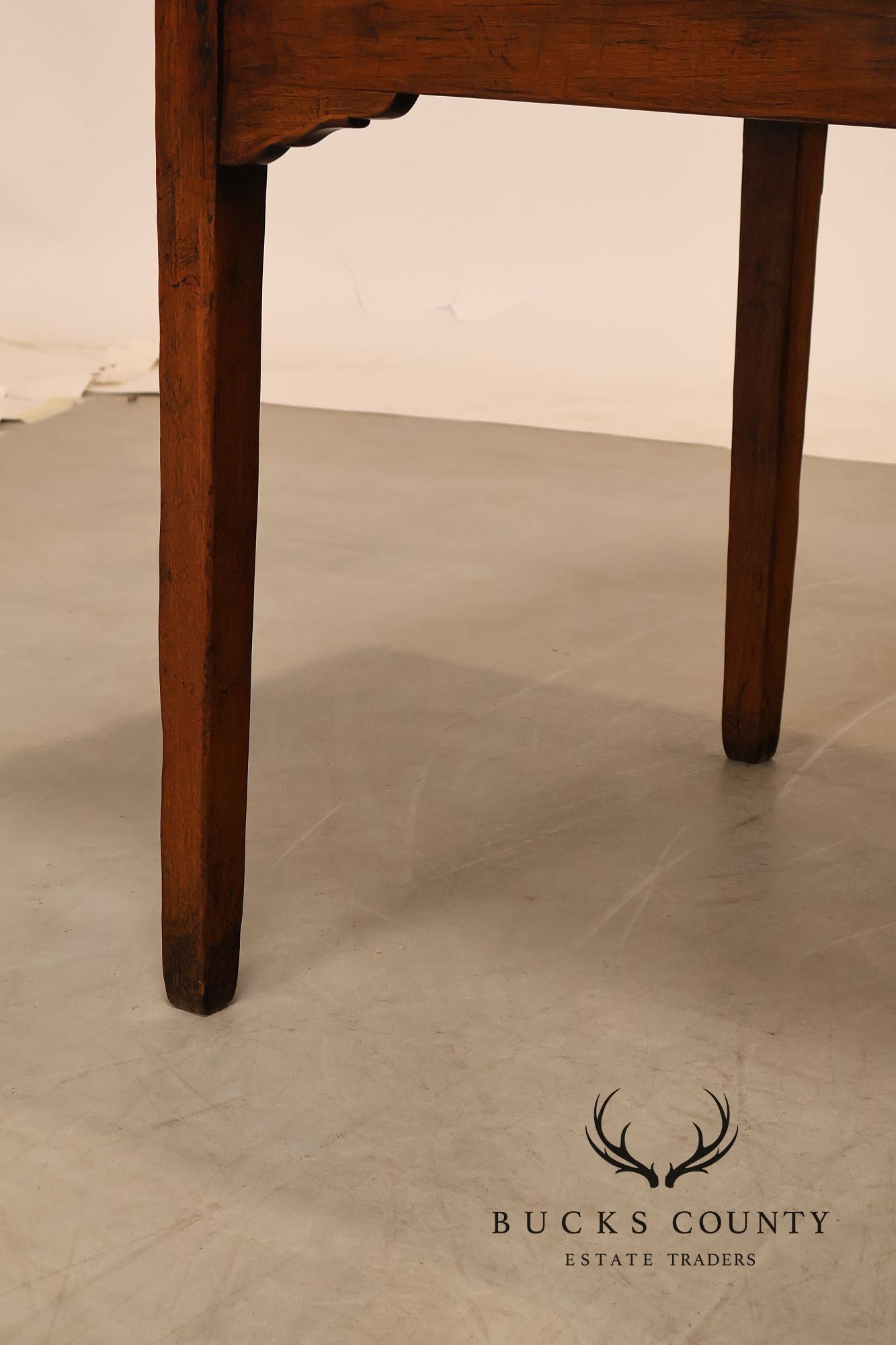 Antique Farmhouse Walnut Draw-Leaf Dining Table