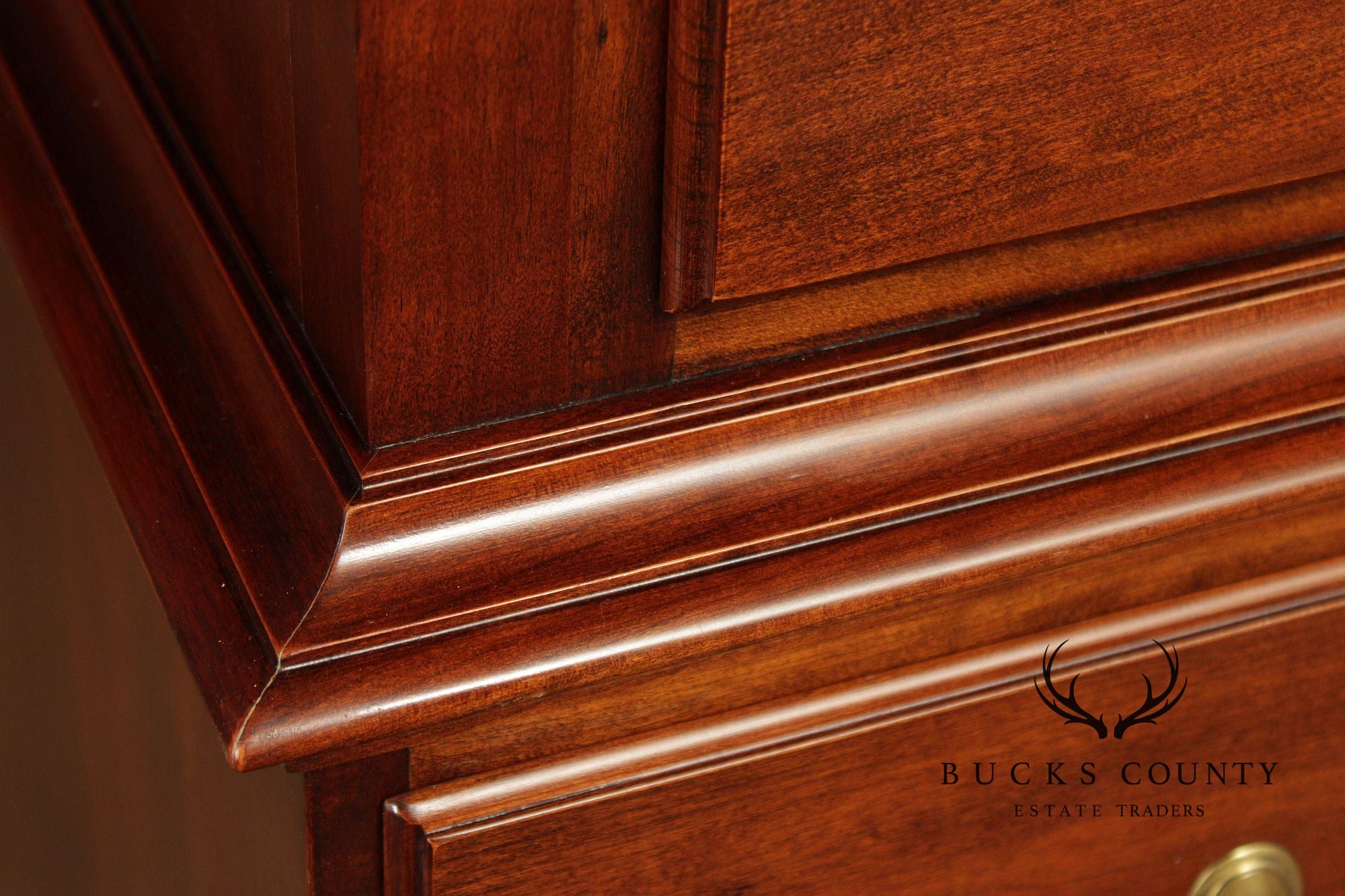 Statton Chippendale Style Cherry Tall Chest On Chest