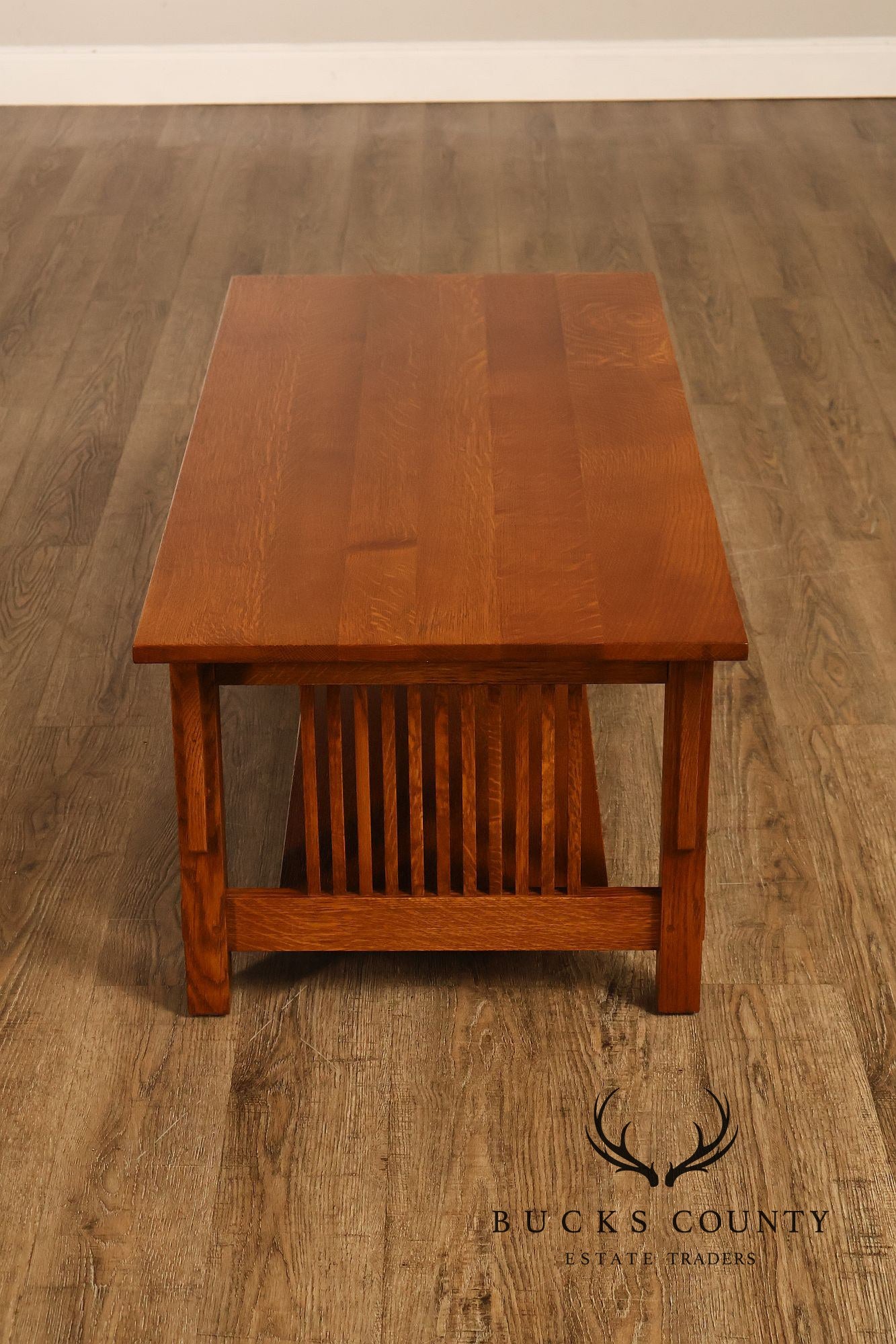 Stickley Mission Collection Oak Spindle Coffee Table