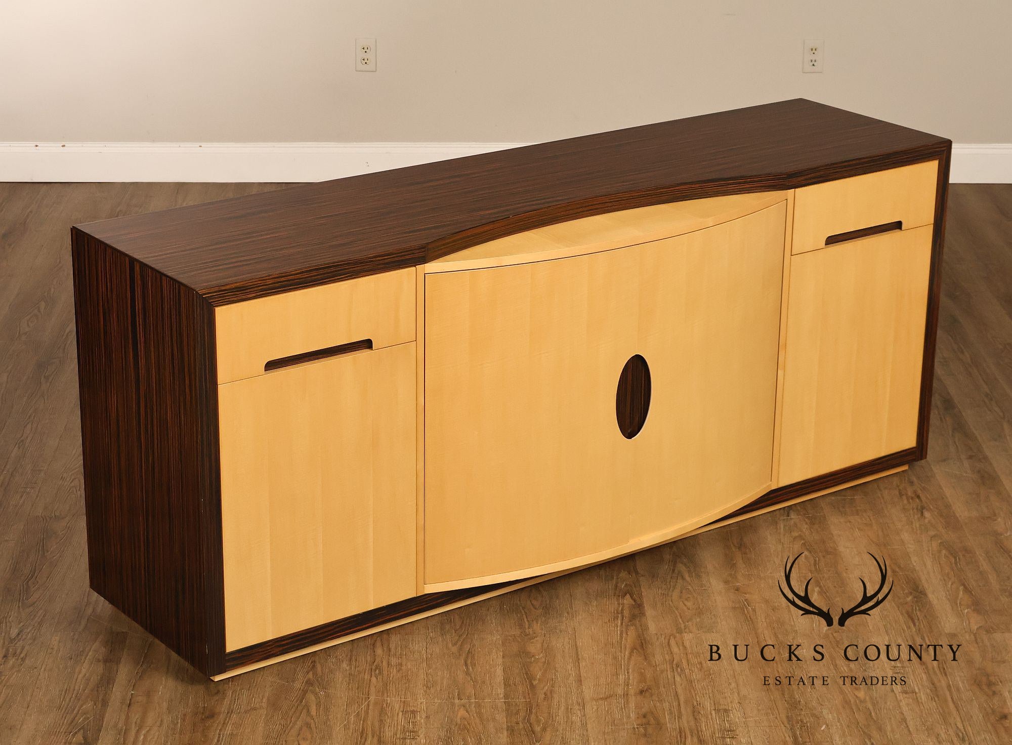 Giorgio Collection Italian Art Deco Style Mixed Wood Sideboard