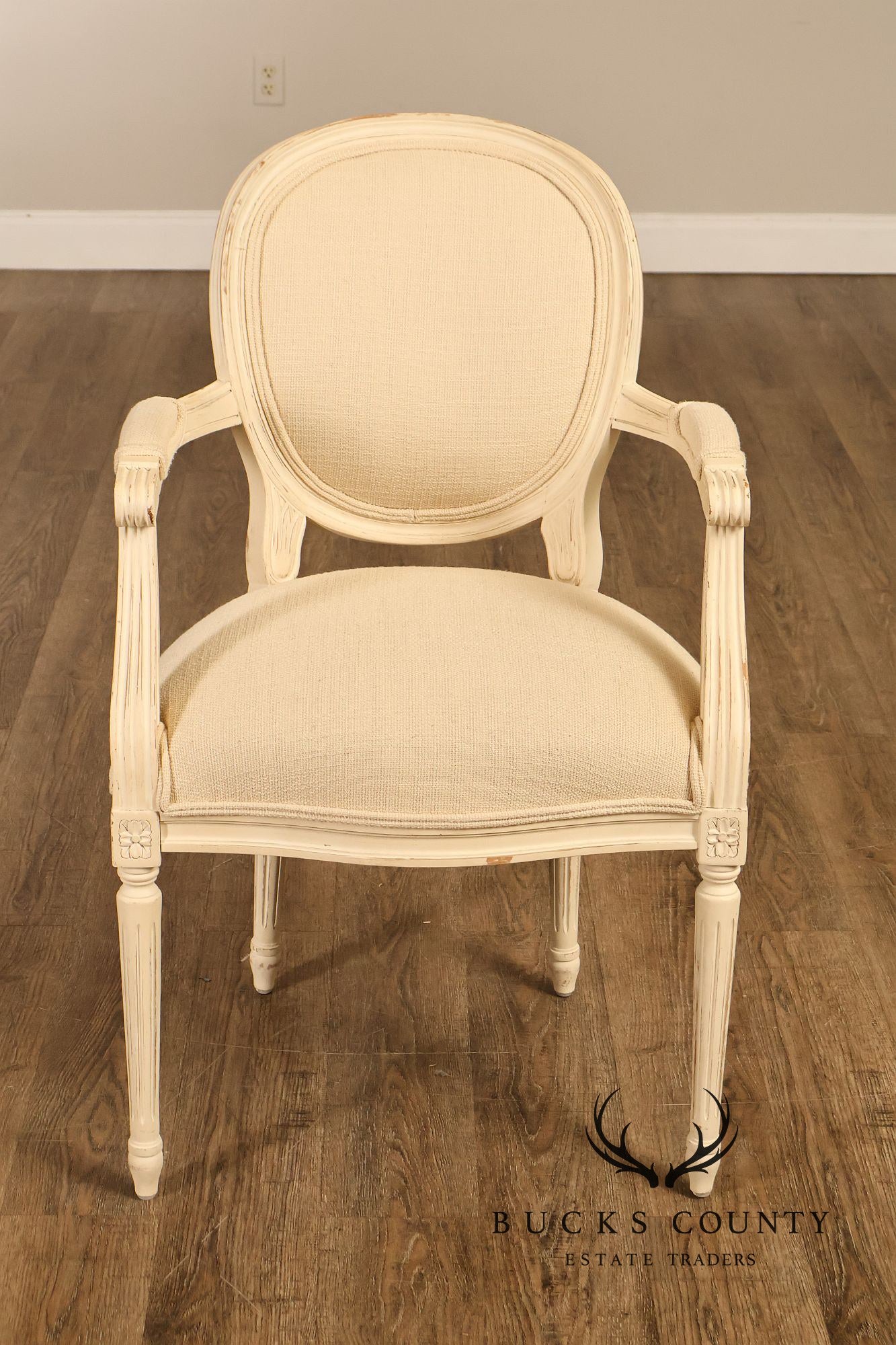 Century Furniture Set Of 8 Louis XVI Style Painted Dining Chairs