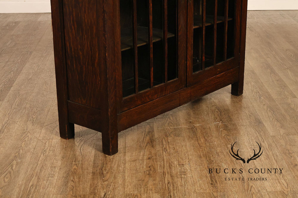 Antique Lifetime Furniture Mission Oak Bookcase Cabinet