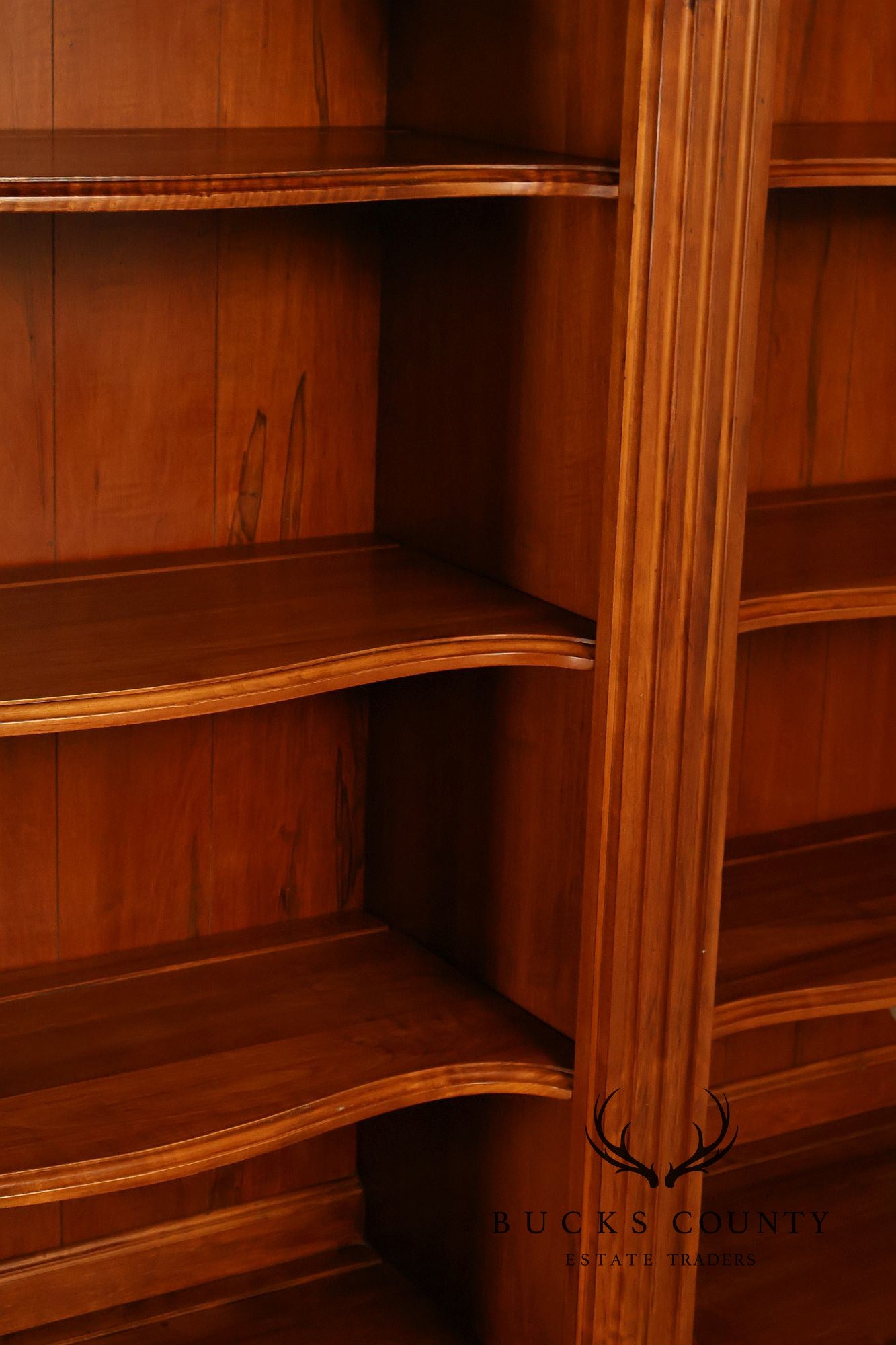 Ethan Allen 'Legacy' Maple Open Carved Library Bookcase