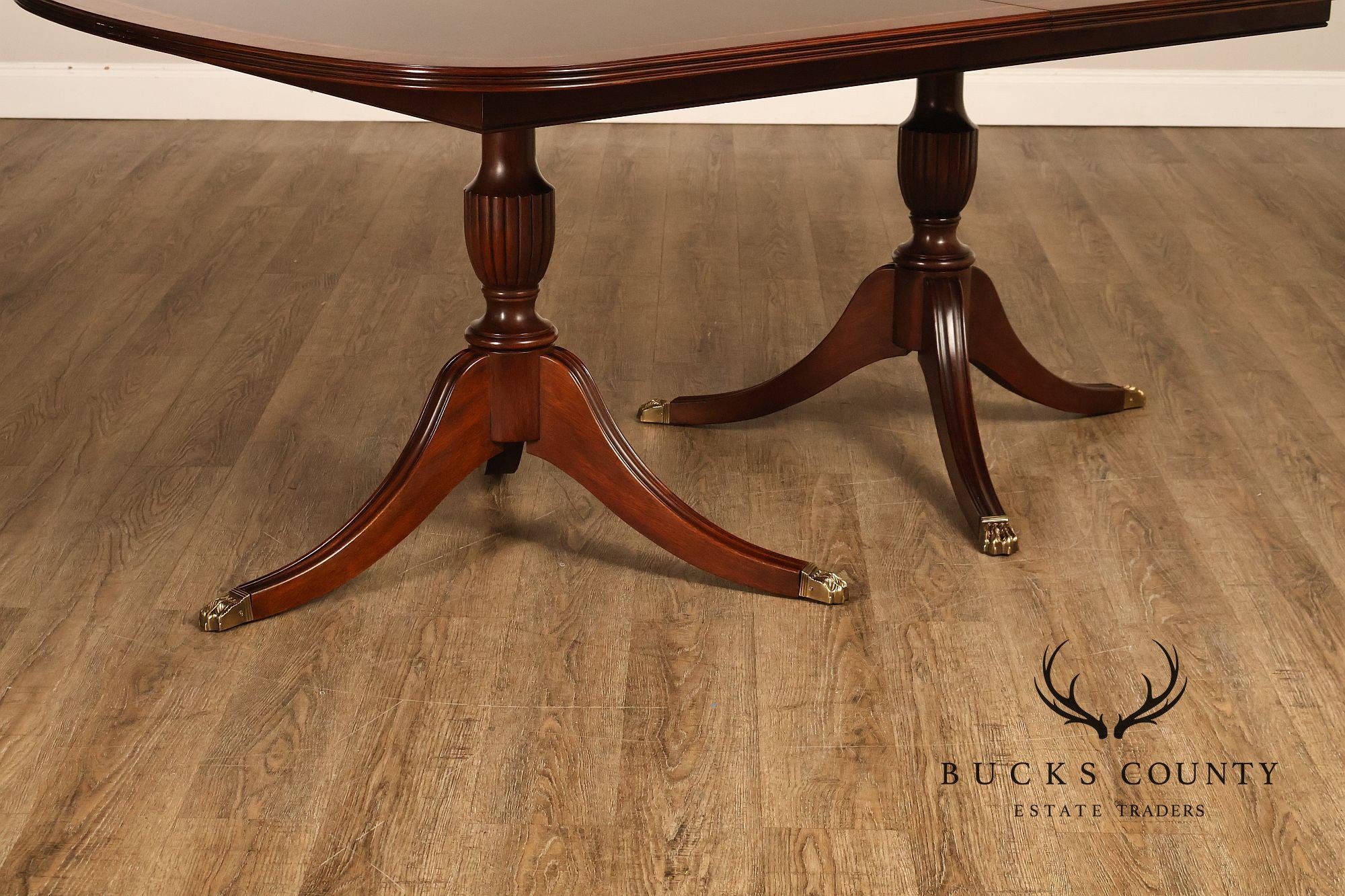 Henkel Harris Mahogany Double Pedestal Dining Table