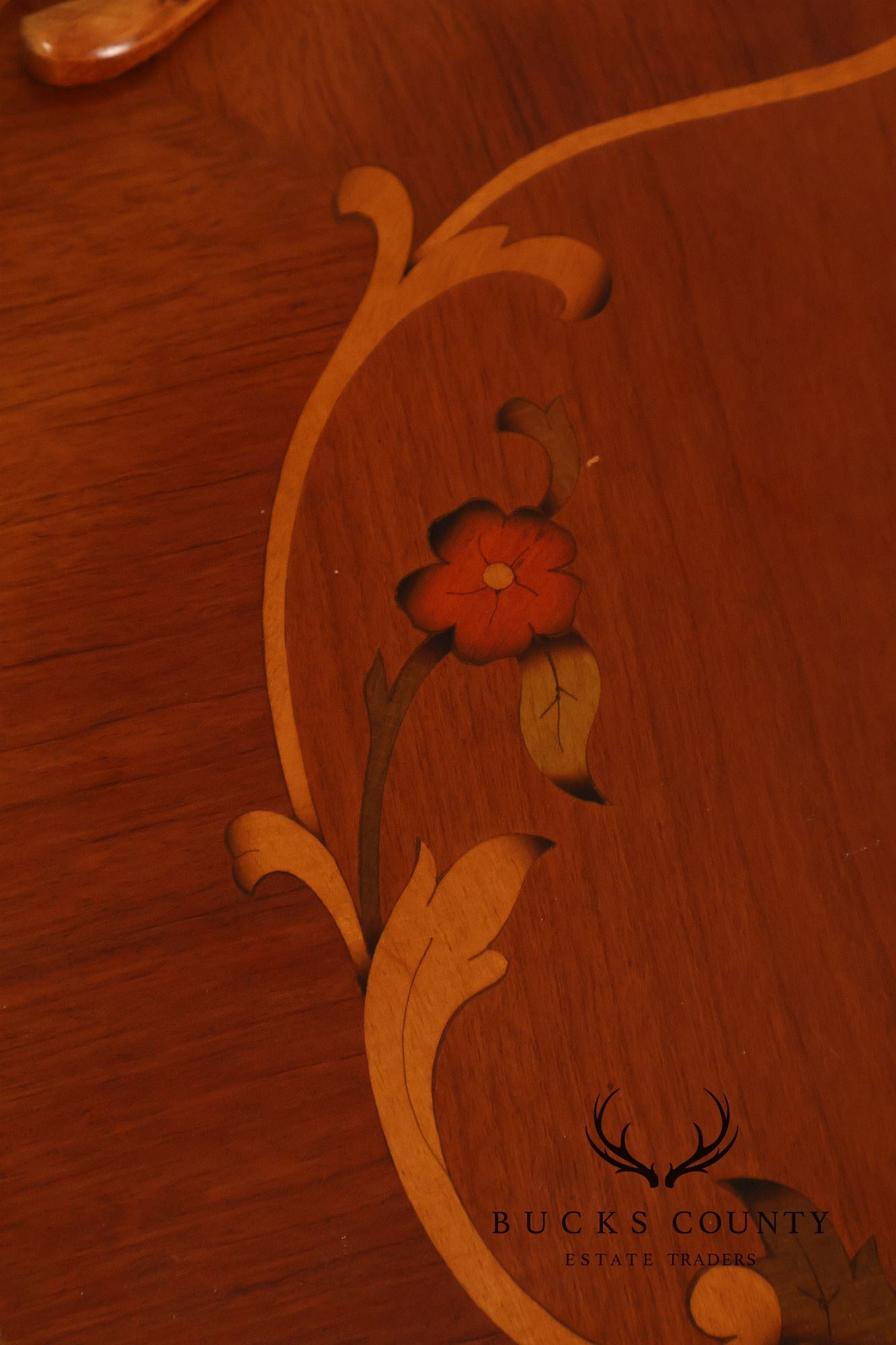 French Louis XV Style Marquetry Inlaid Nightstand