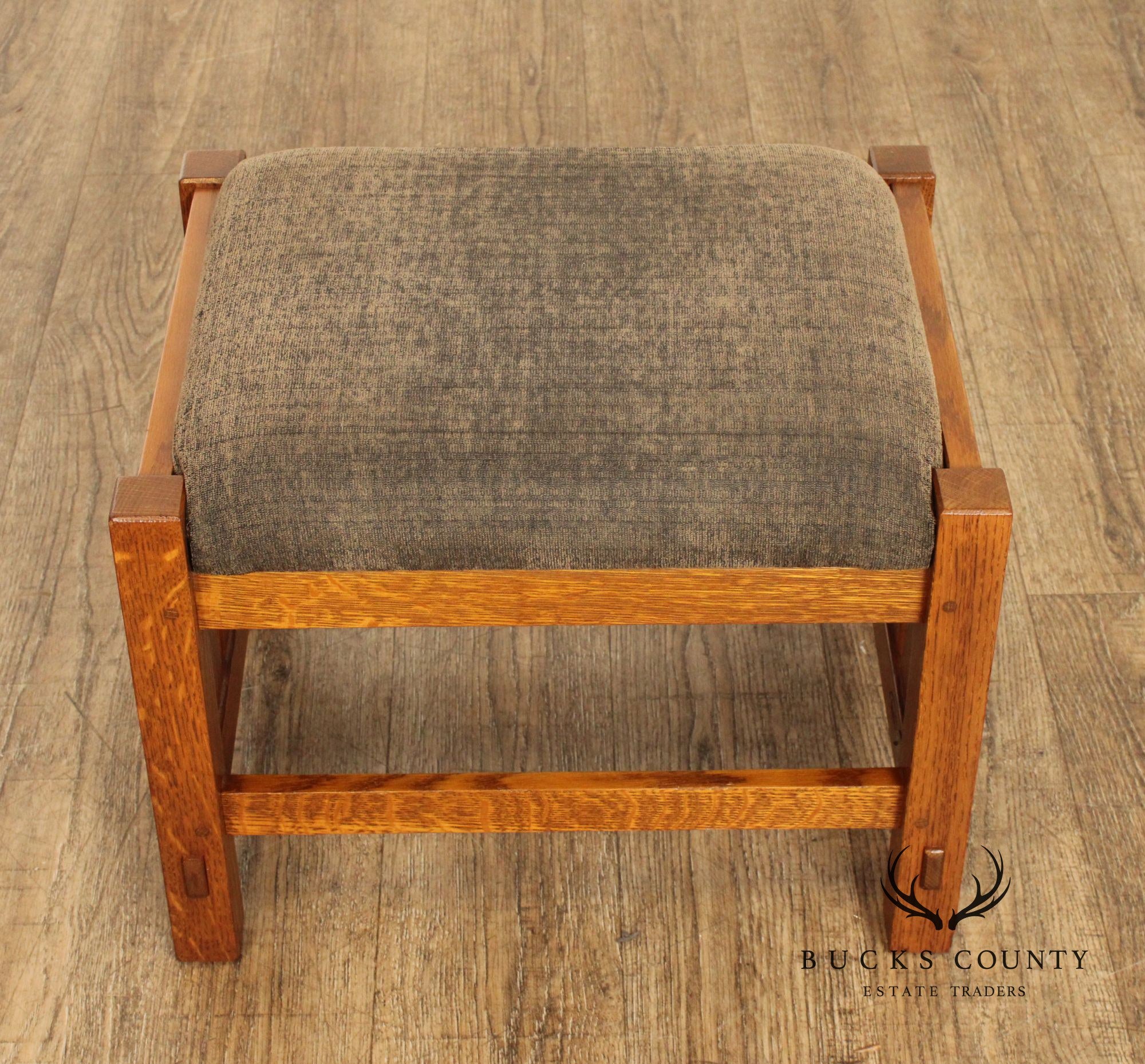 Stickley Mission Collection Pair of Oak Footstools