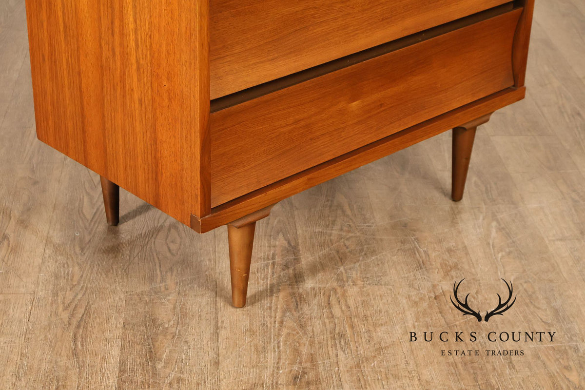 Johnson Carper Mid Century Modern Walnut Tall Chest