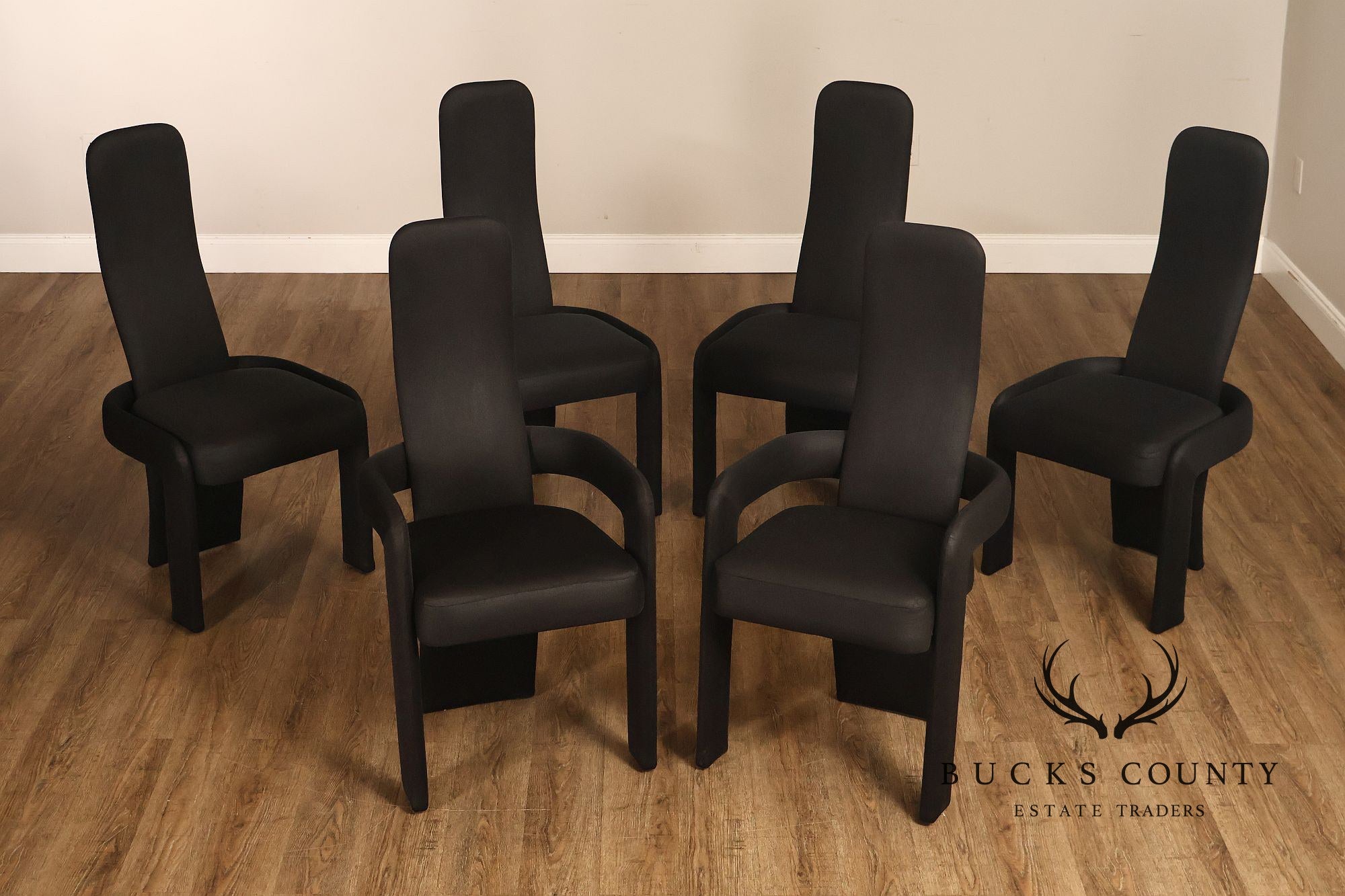 Post Modern Set of Six Dining Chairs