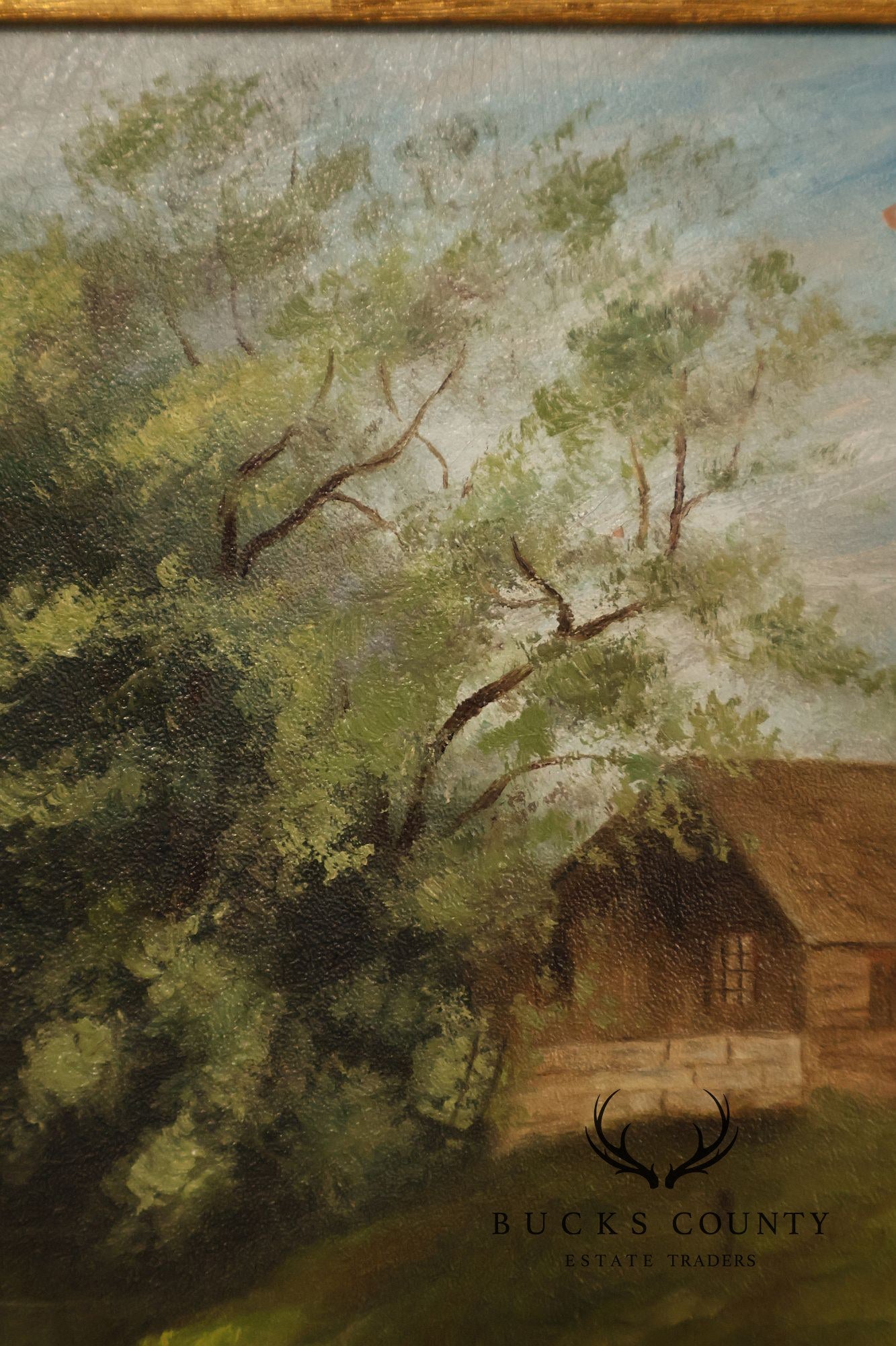 Artist Signed Vintage Oil Painting, Homestead