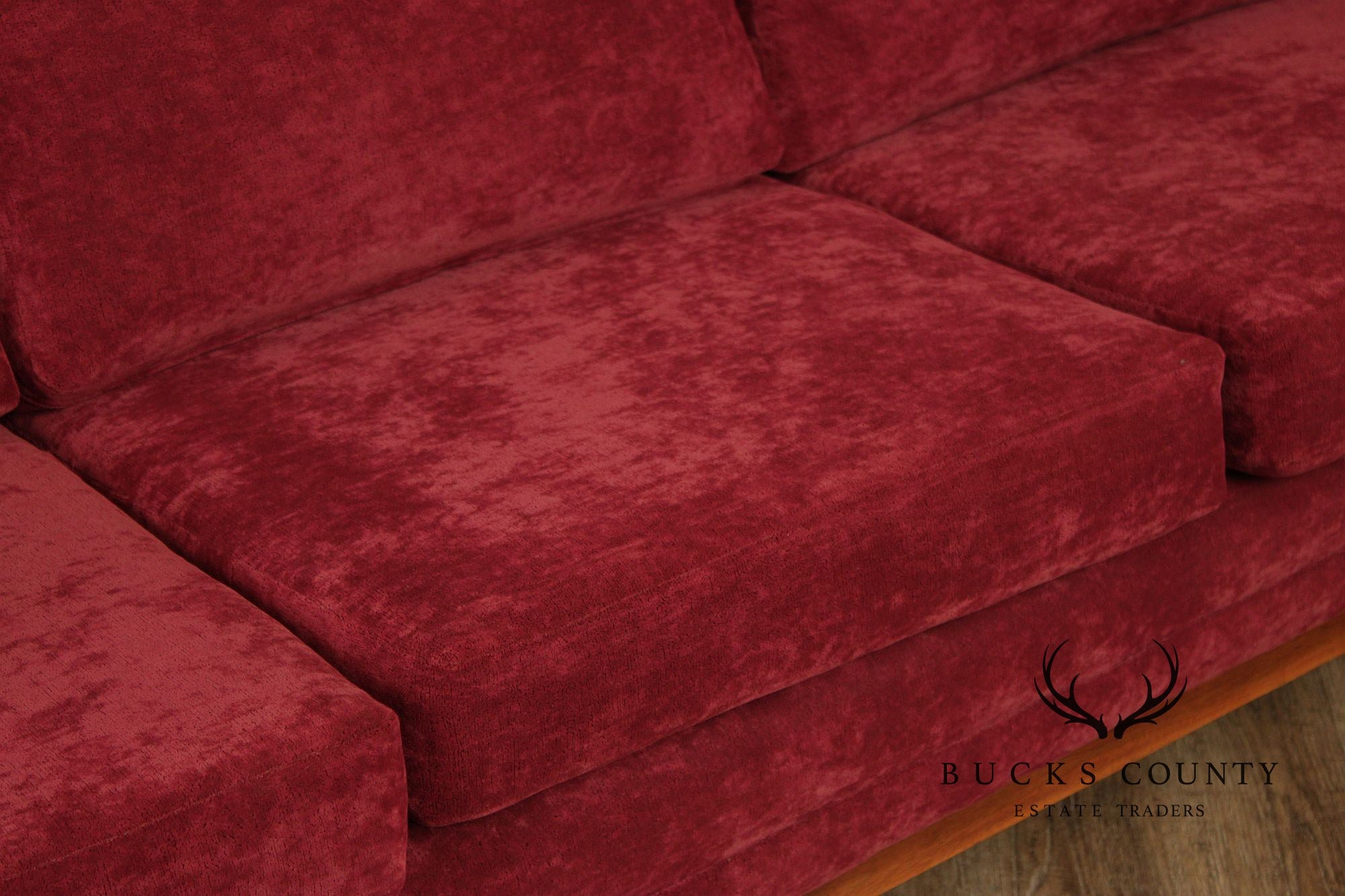 Edward Wormley Attributed Mid-Century Modern Three Cushion Sofa