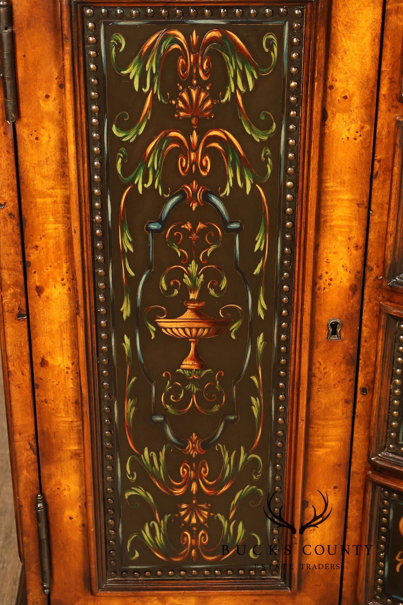 Theodore Alexander Decorated Chest With Drawers And Cabinet Doors