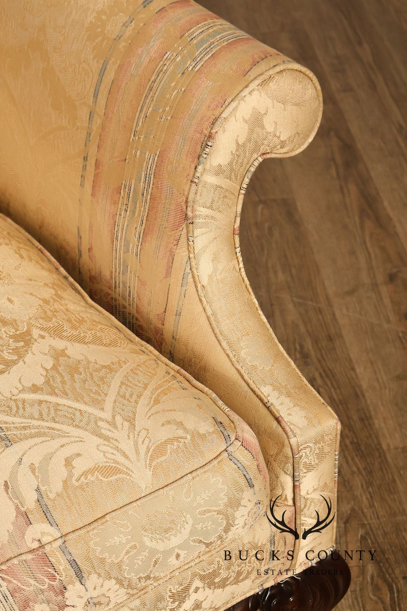 Hickory Chair Chippendale Style Mahogany Camelback Sofa