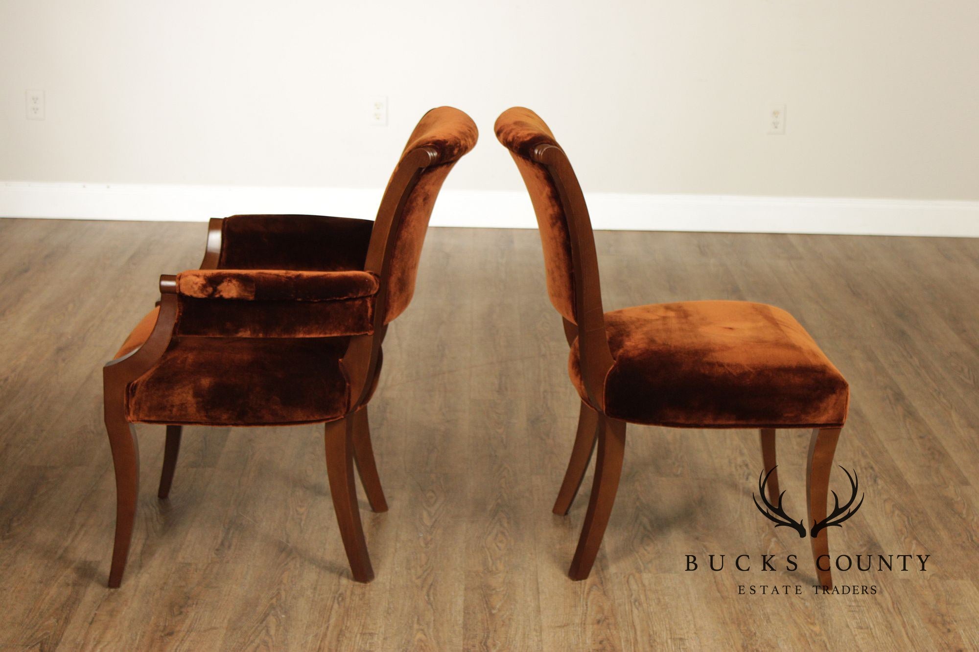 Acanto Luxury Furniture French Art Deco Style Set Of Eight Dining Chairs