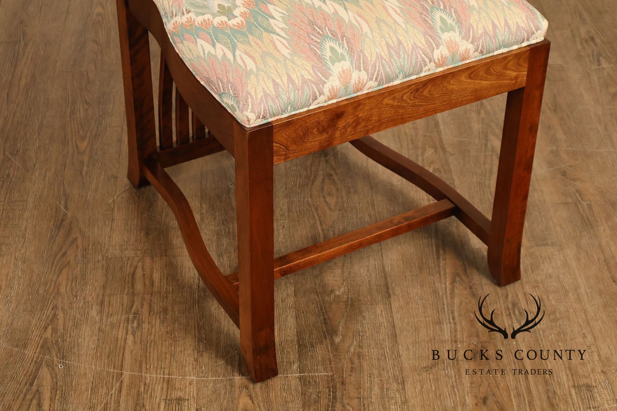 Paul Downs Cabinetmakers Set of Four Highback Spindled Cherry Dining Chairs