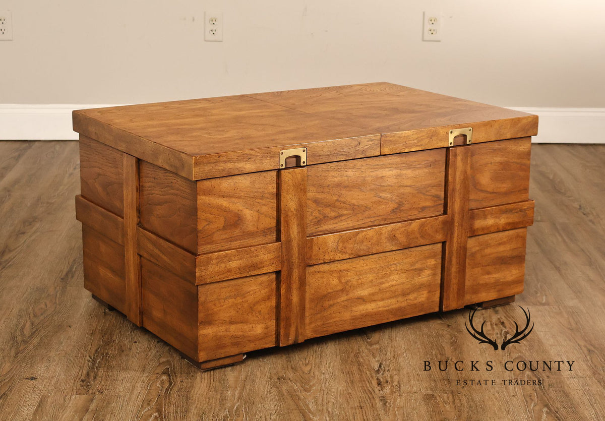 Drexel 'Woodbriar' Campaign Style Coffee Table