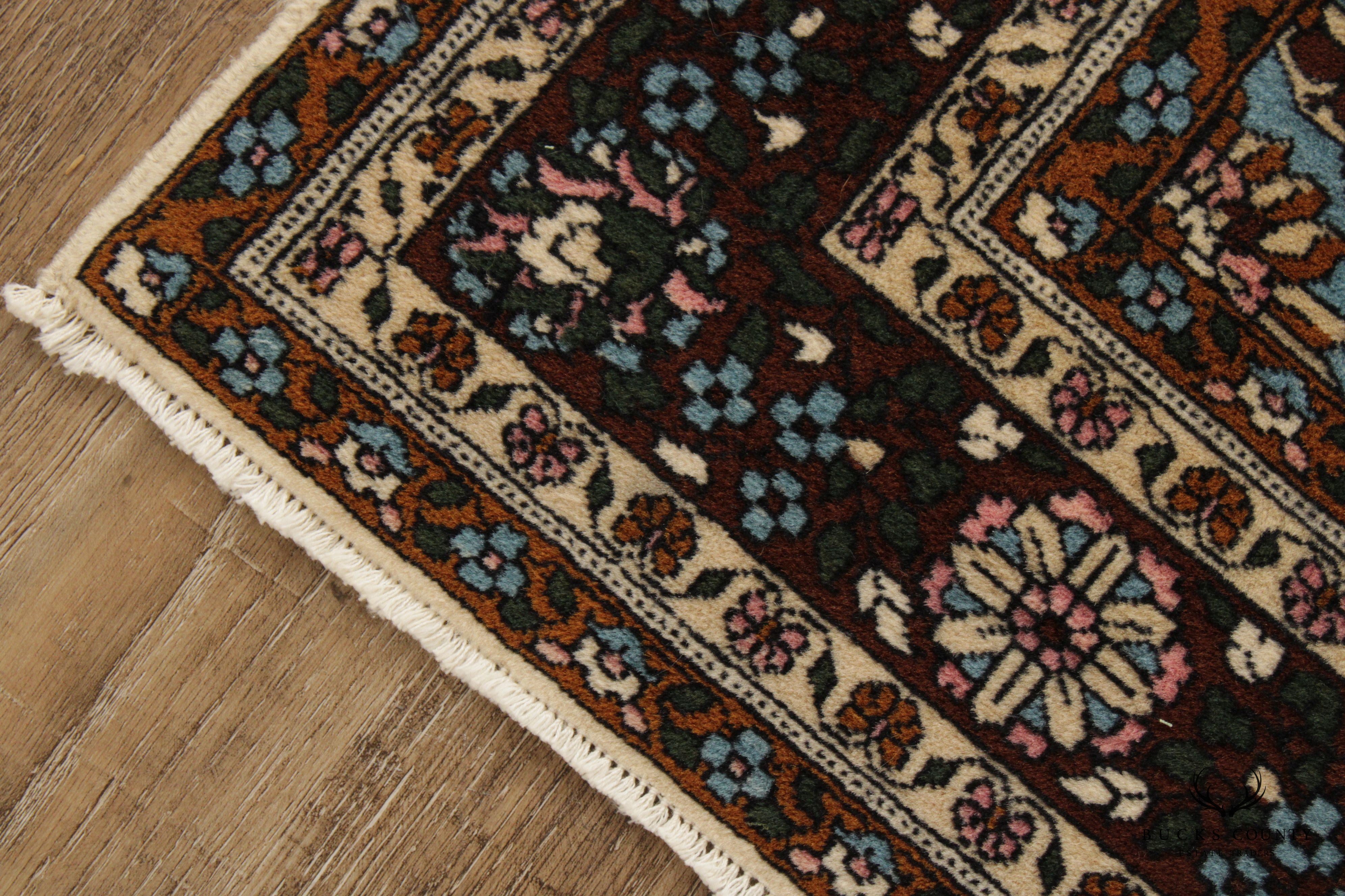 Vintage Hand Woven Persian Wool Medallion Area Rug